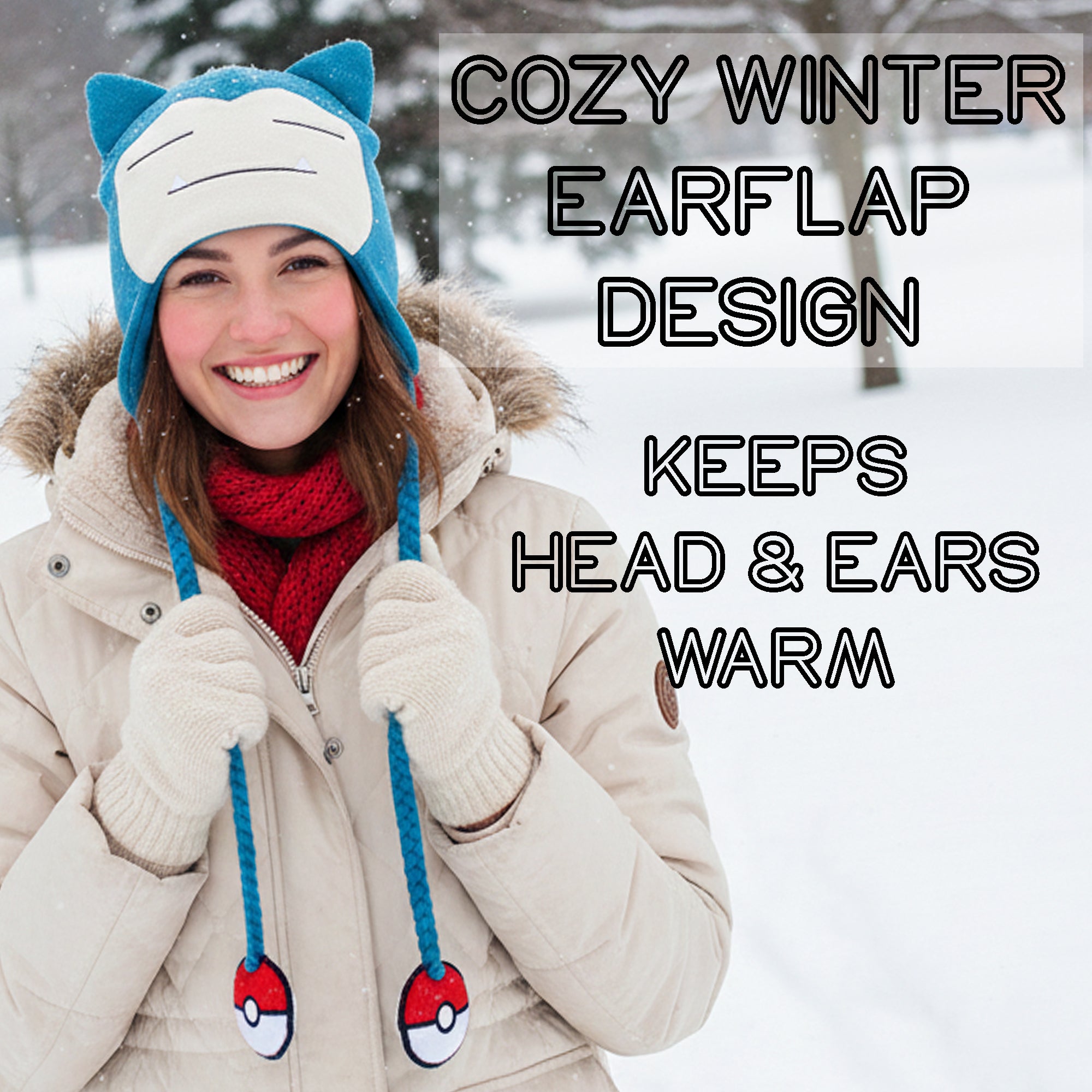 Pokémon Snorlax Blue Laplander Knit Beanie Cap