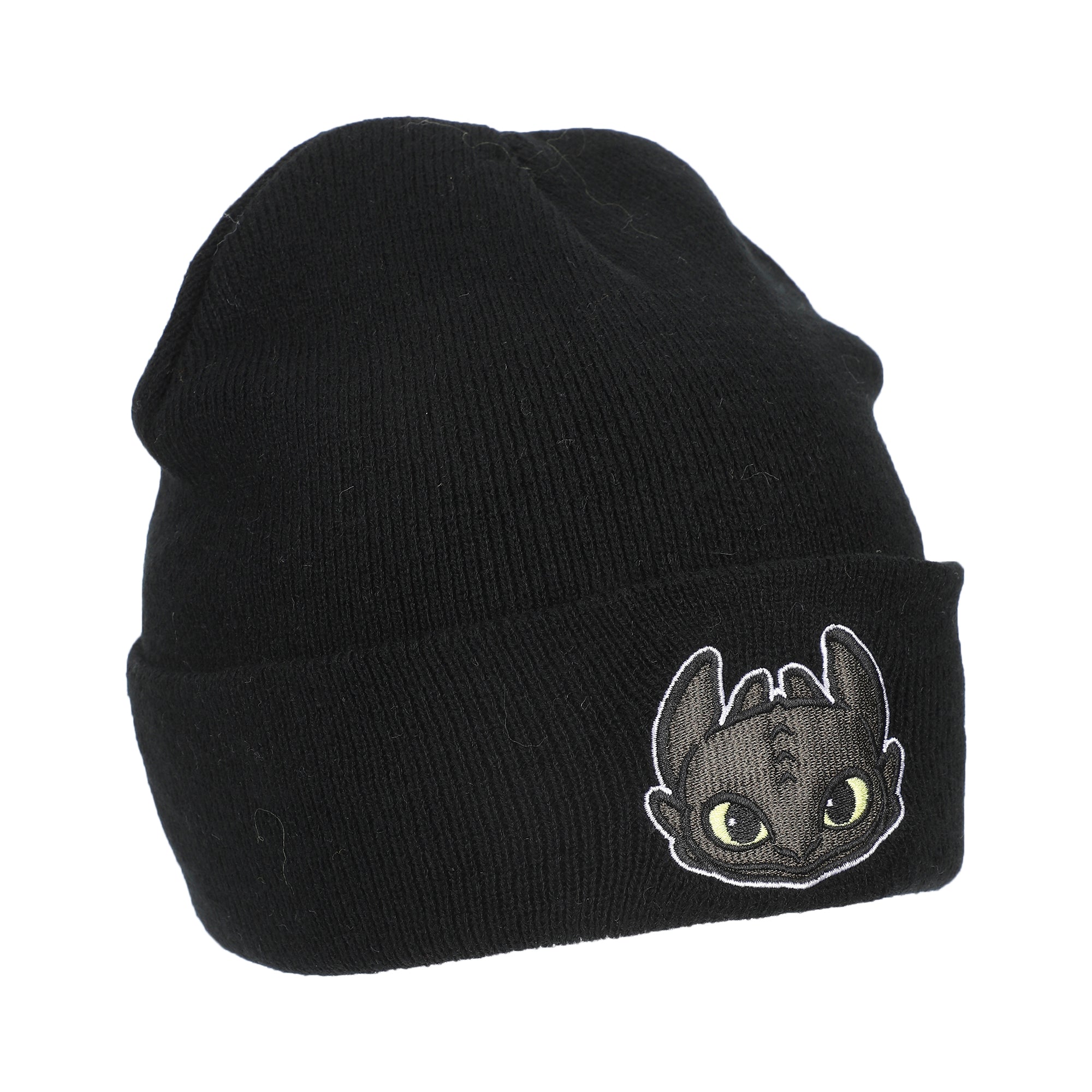 How To Train Your Dragon Toothless Embroidery Acrylic Yarn Timeless Beanie Cuff Beanie