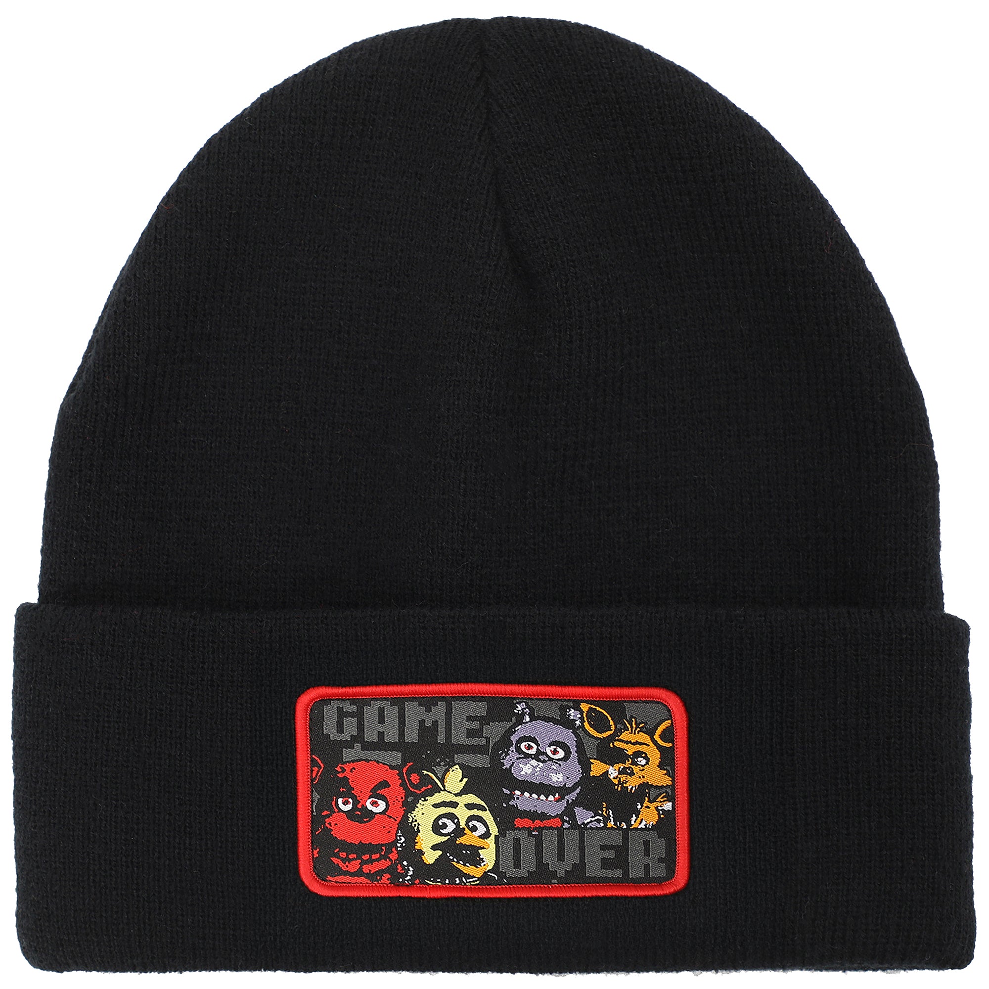 Five Nights At Freddy's Game Over Unisex Black Knit Beanie Cap