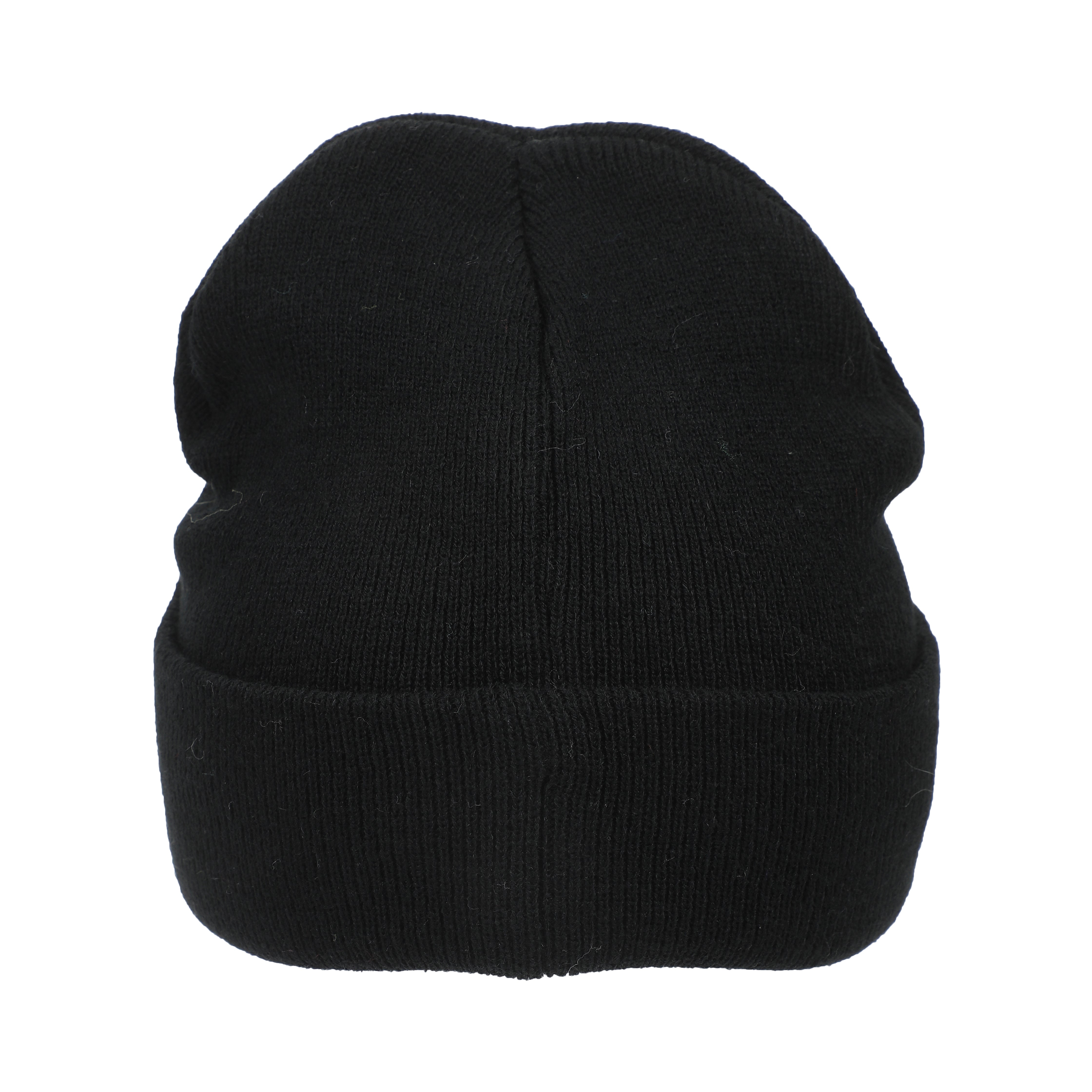 One Piece (Animated) Jolly Roger Pirate Cuff Embroidery On Ribbed Black Acrylic Knit Cuff Beanie