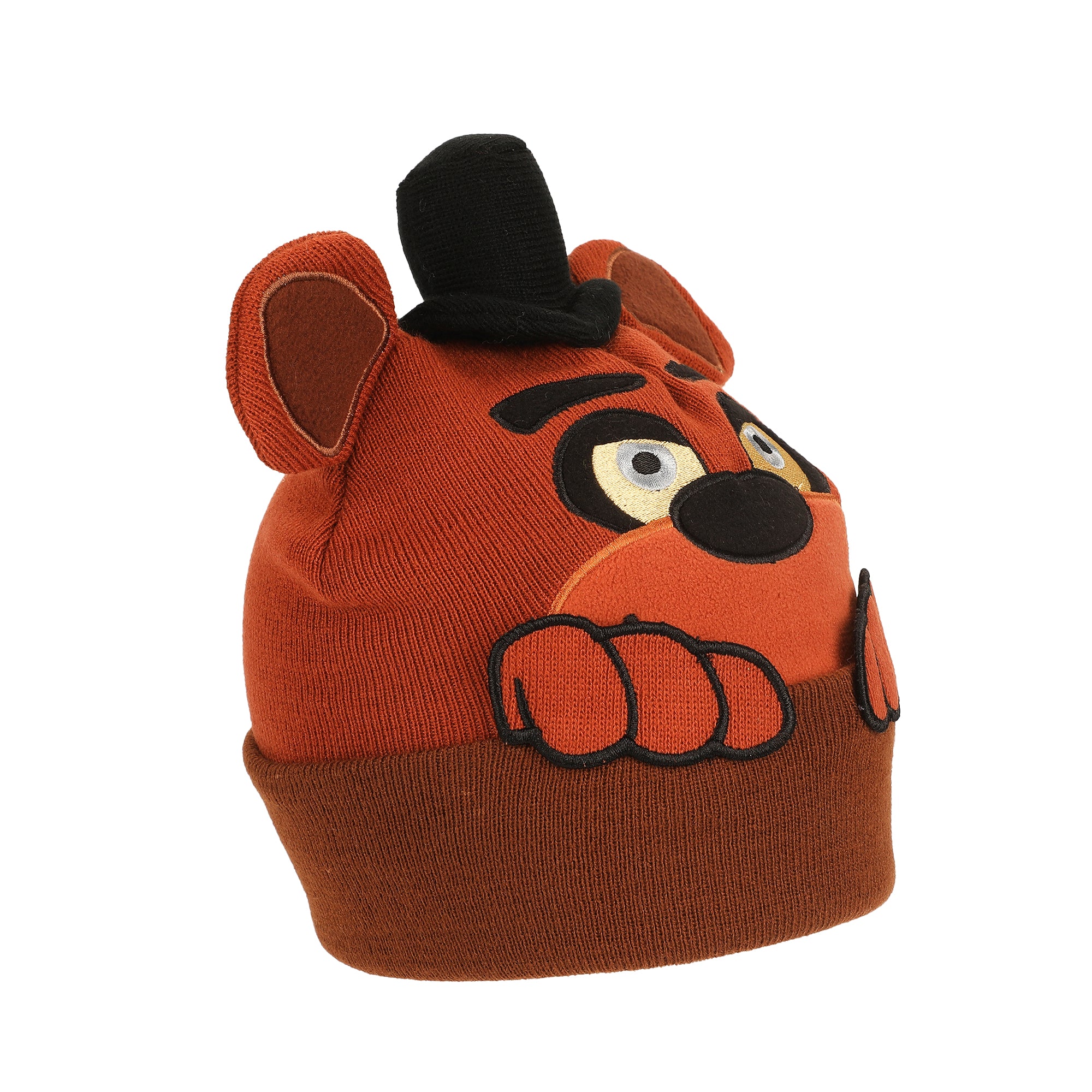 Five Nights At Freddy’s Freddy Peekaboo Hands Brown Knit Beanie