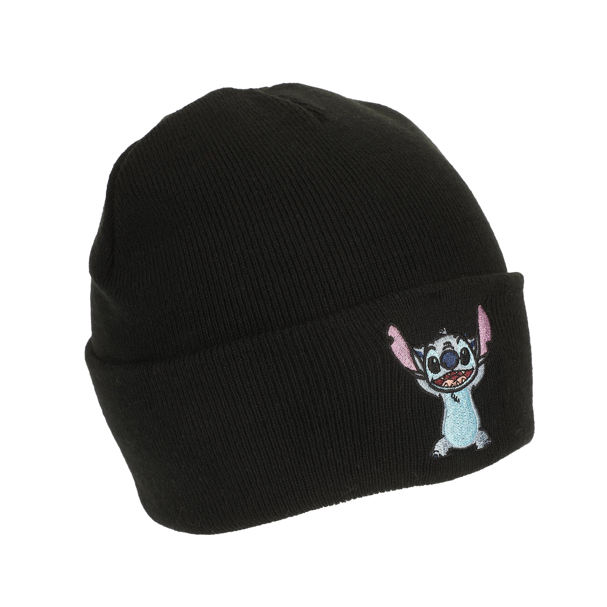 Lilo & Stitch Embroidery On Acrylic Knit Standard Cuff Beanie