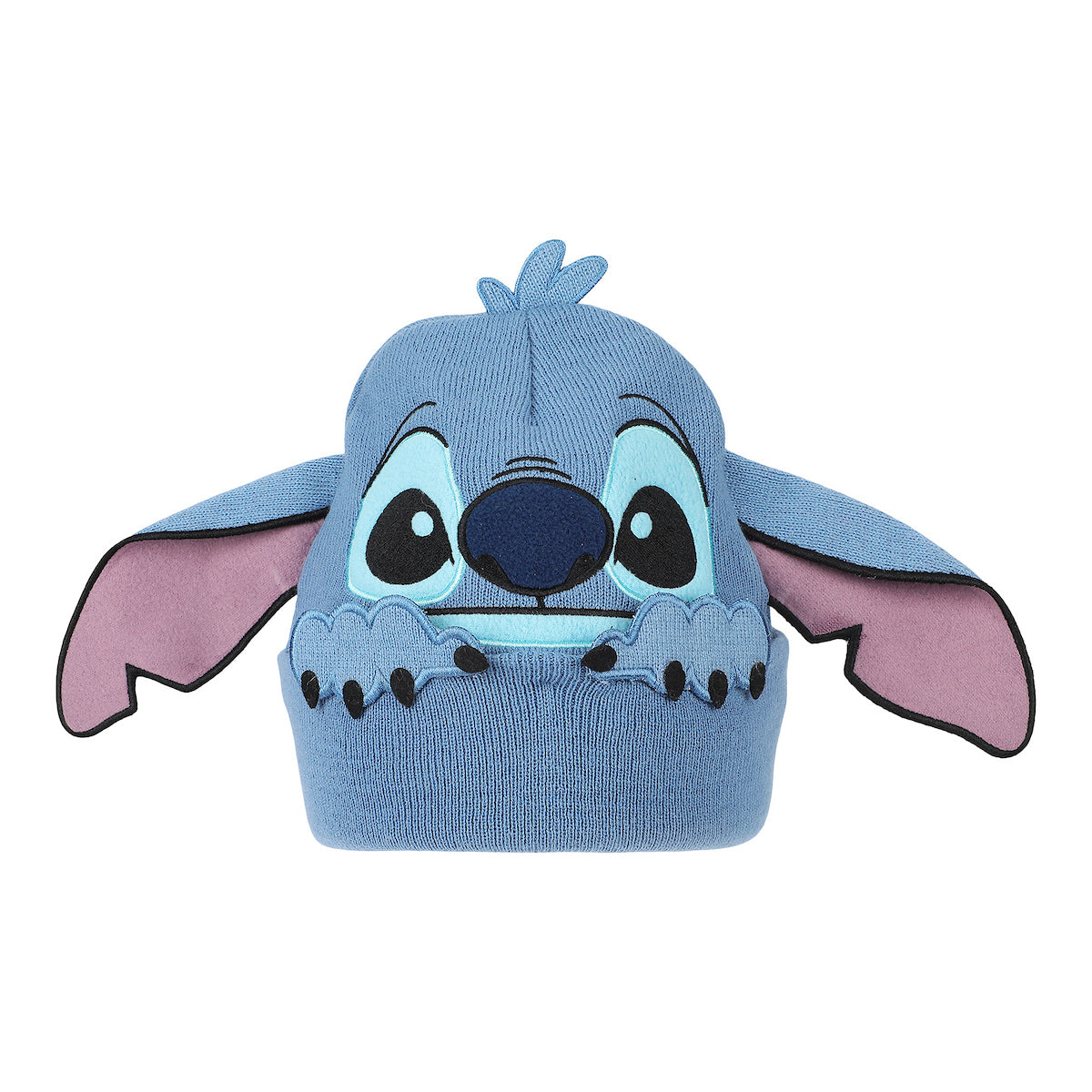 Disney Stitch Peekaboo Hands Blue Cuff Beanie