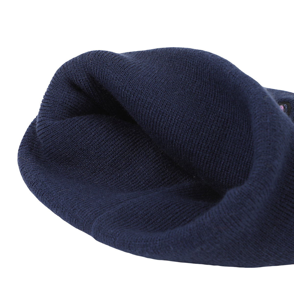 Disney Stitch Printed Character Patches Navy Cuff Beanie