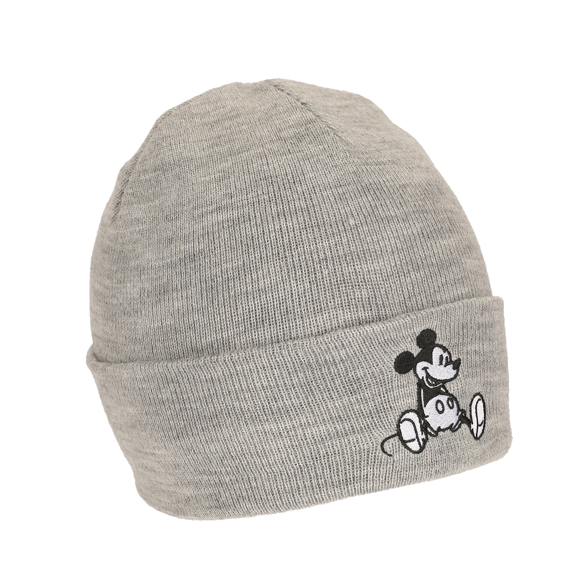 Mickey Mouse Embroidery Acrylic Knit Standard Cuff Beanie