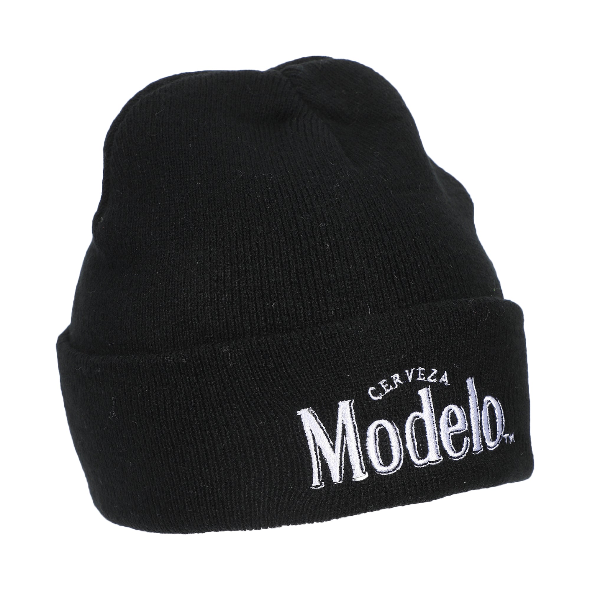 Modelo Logo Embroidery Acrylic Knit Standard Cuff Beanie