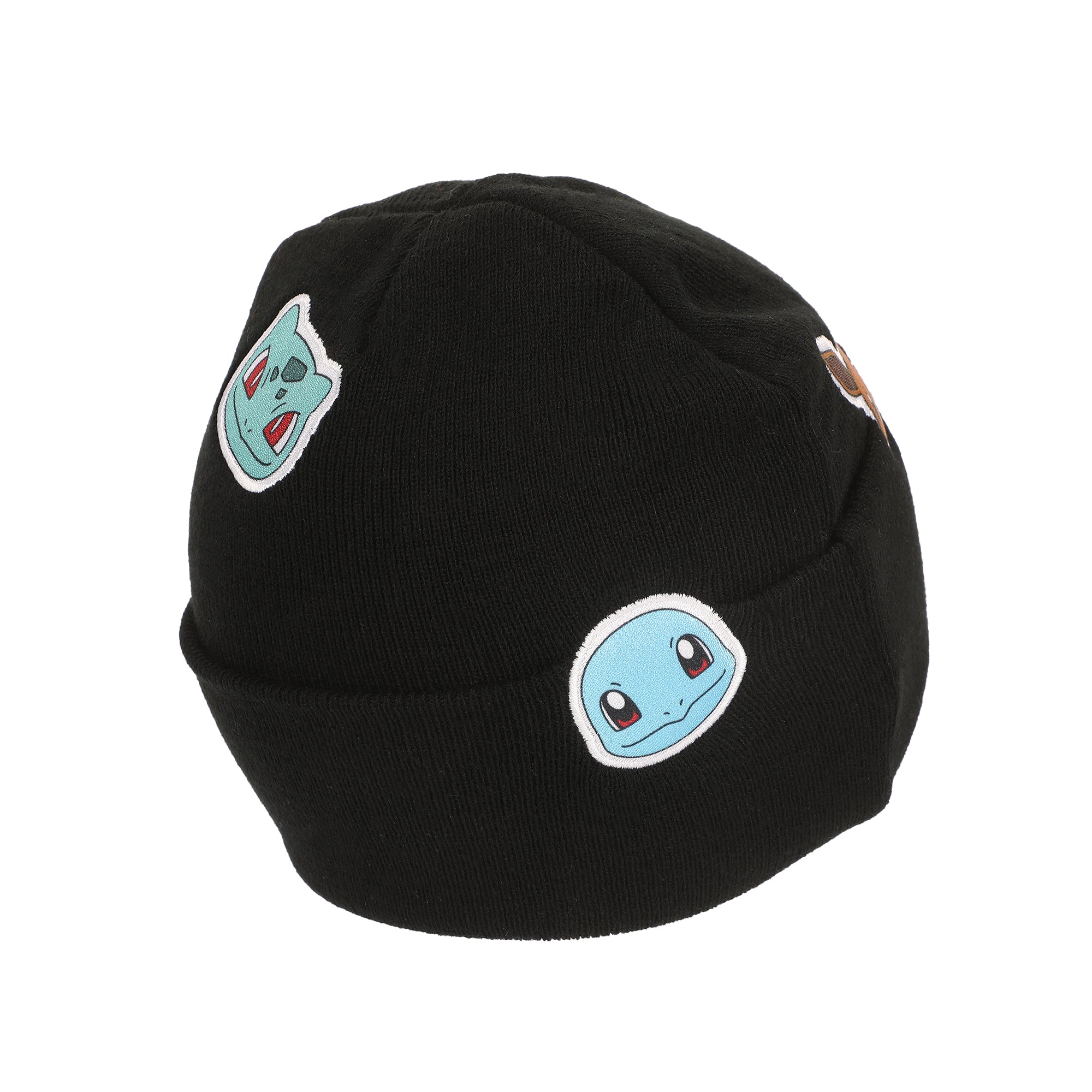 Pokémon Printed Character Patches Black Cuff Beanie