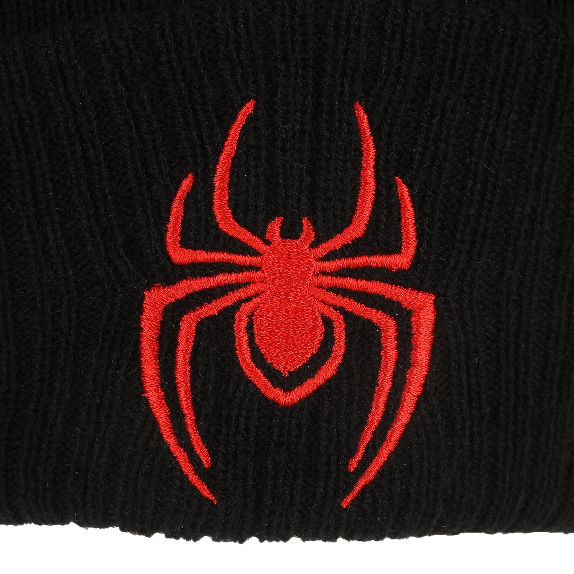 Spider-Man Logo & Name Text Black Cuff Beanie