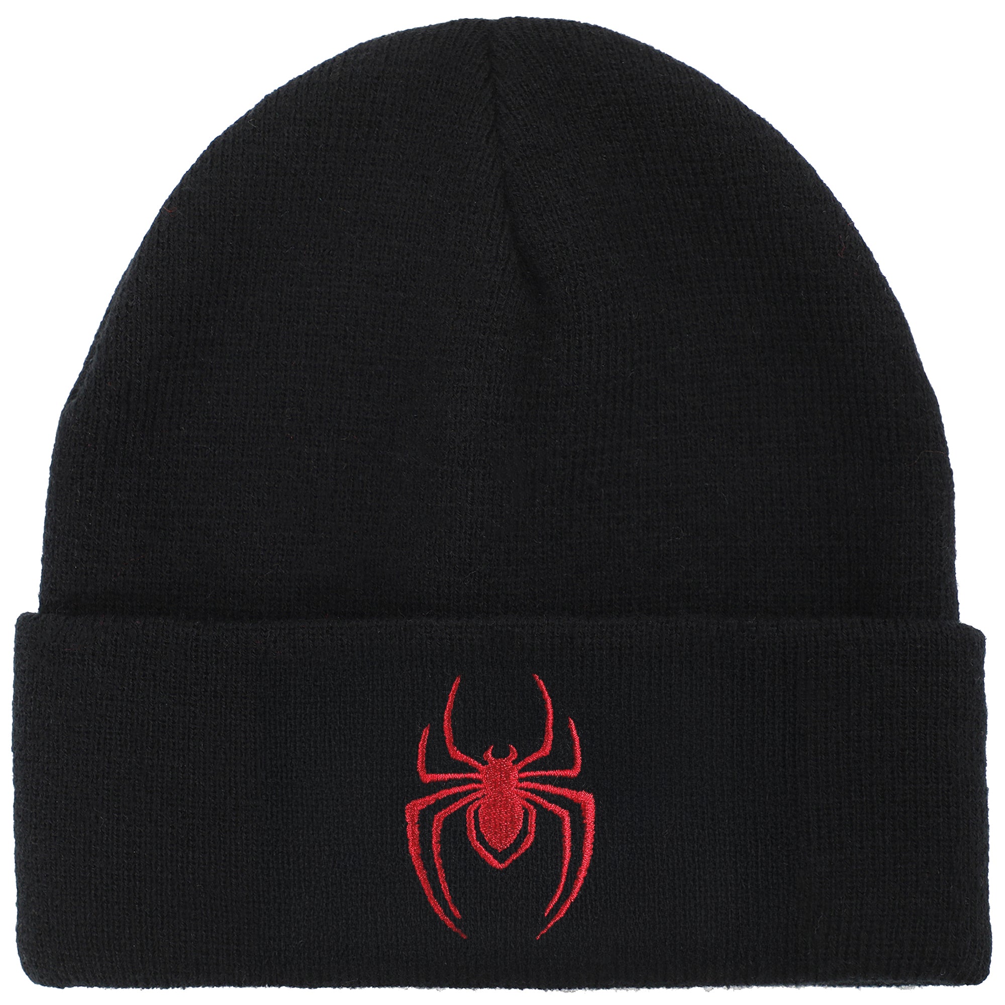 Miles Morales Game Miles Morales Spider Logo Embroidery Acrylic Knit Standard Cuff Beanie