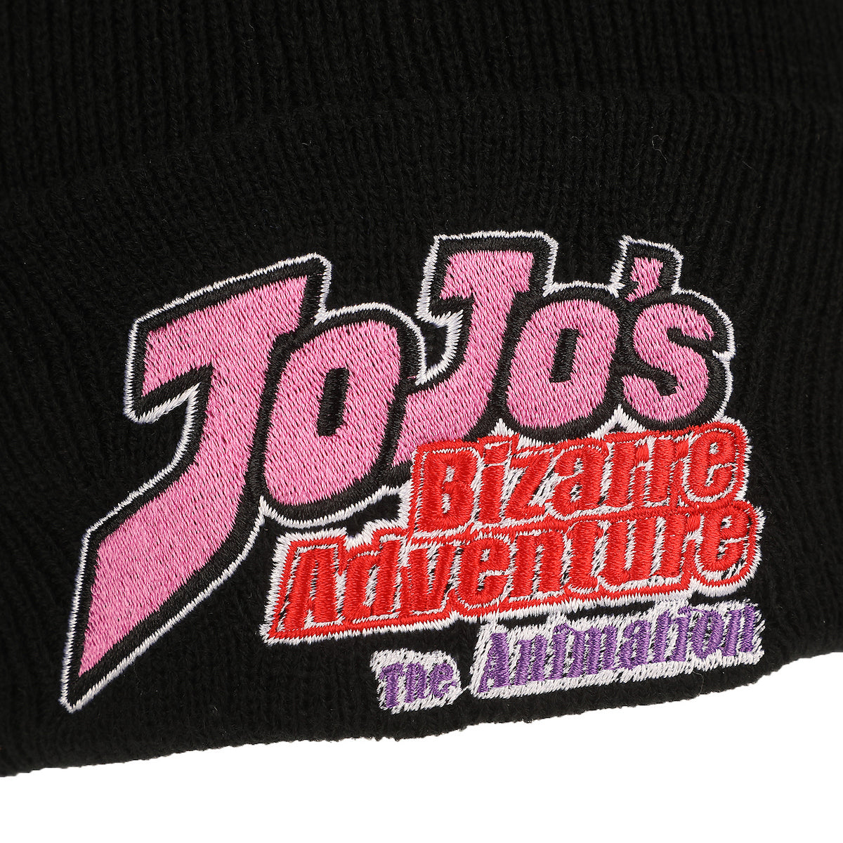 Jojo's Bizarre Adventrue Jojos Logo Embroidery Acrylic Knit Cuff Beanie