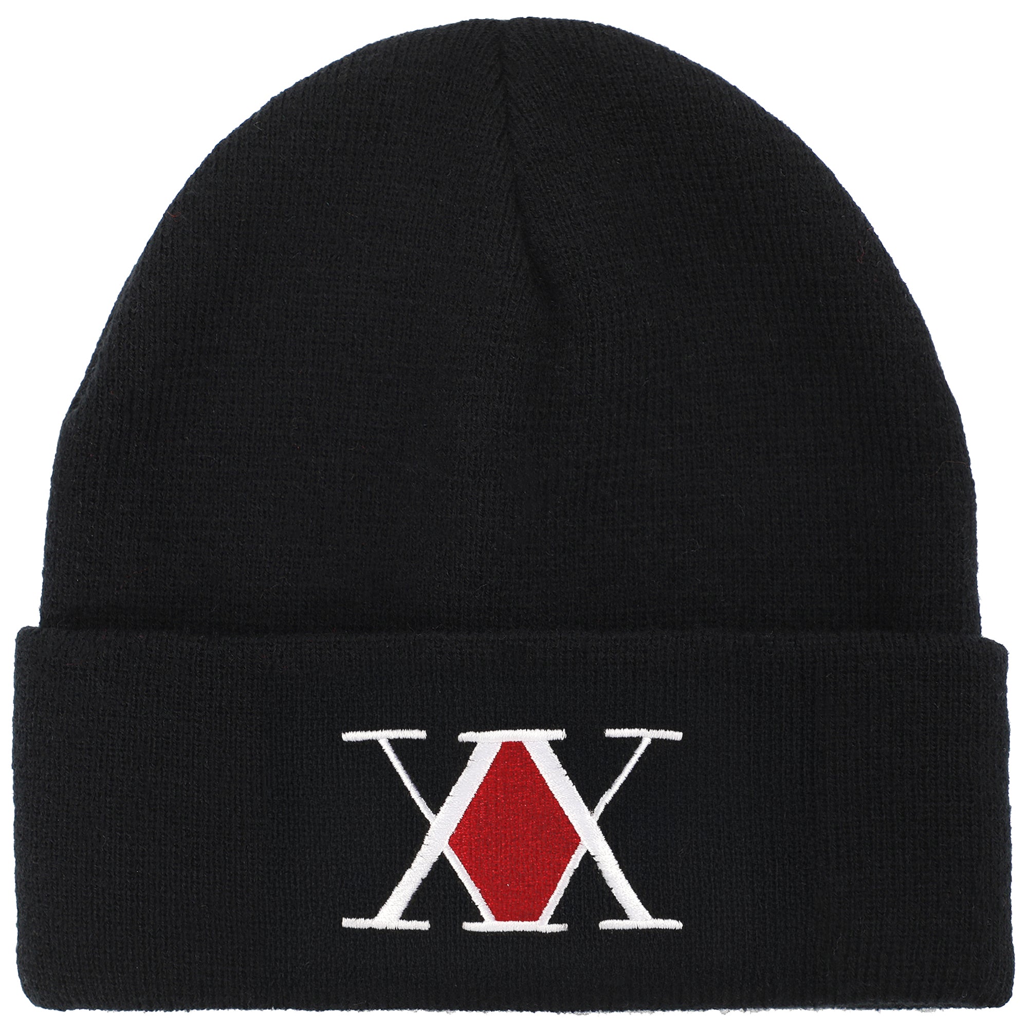 Hunter X Hunter Embroidered Logo Black Cuff Beanie