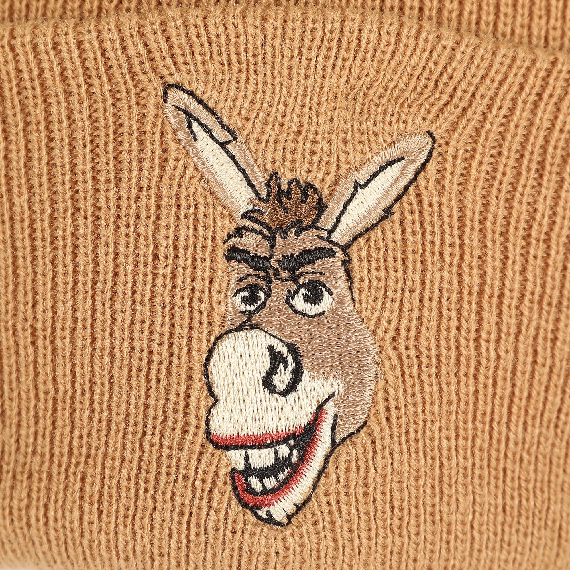 Shrek Donkey Embroidery Acrylic Knit Standard Cuff Beanie