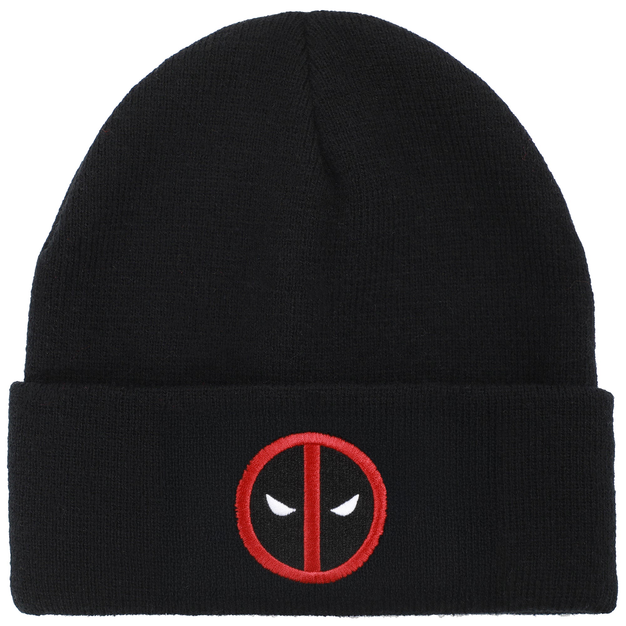 Deadpool Logo Embroidery Acrylic Knit Standard Cuff Beanie