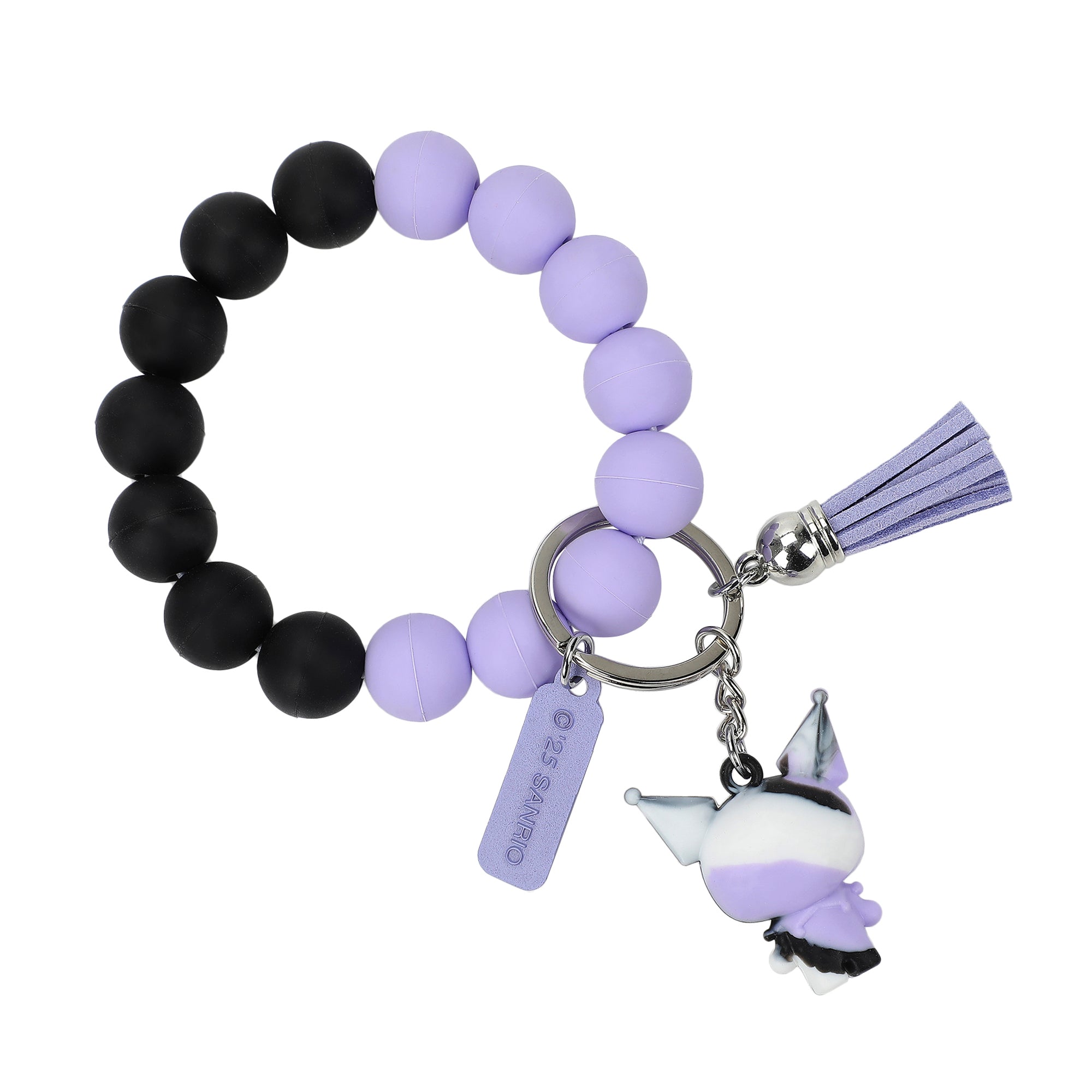 Kuromi Beaded Multi-Charm Keychain