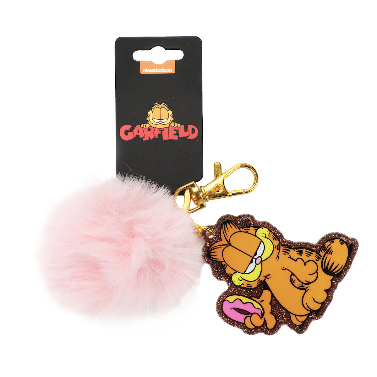 Garfield With Donut & Pom Wristlet Keychain