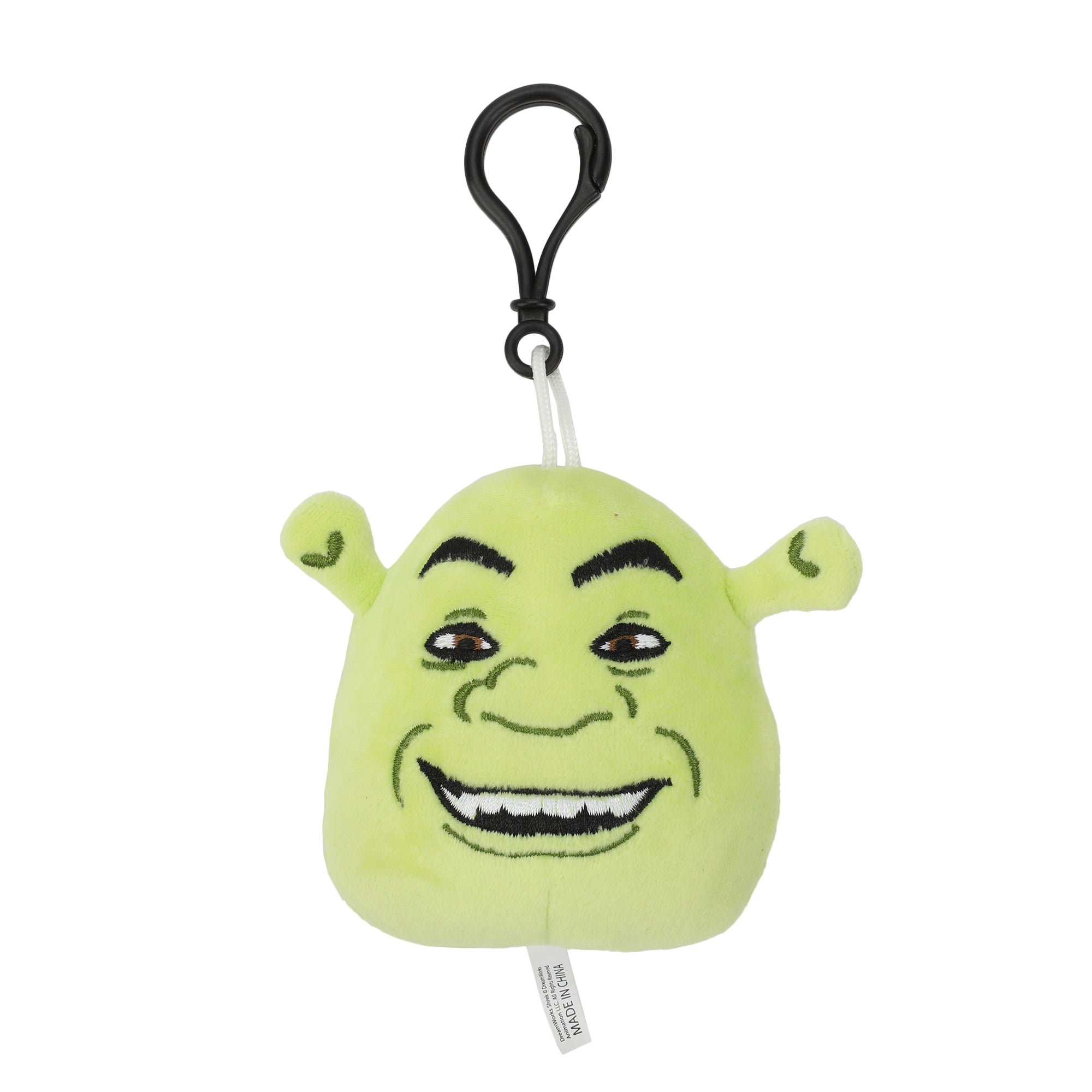 Shrek Character Head 3.34" Plush Keychain/ Bag Clip