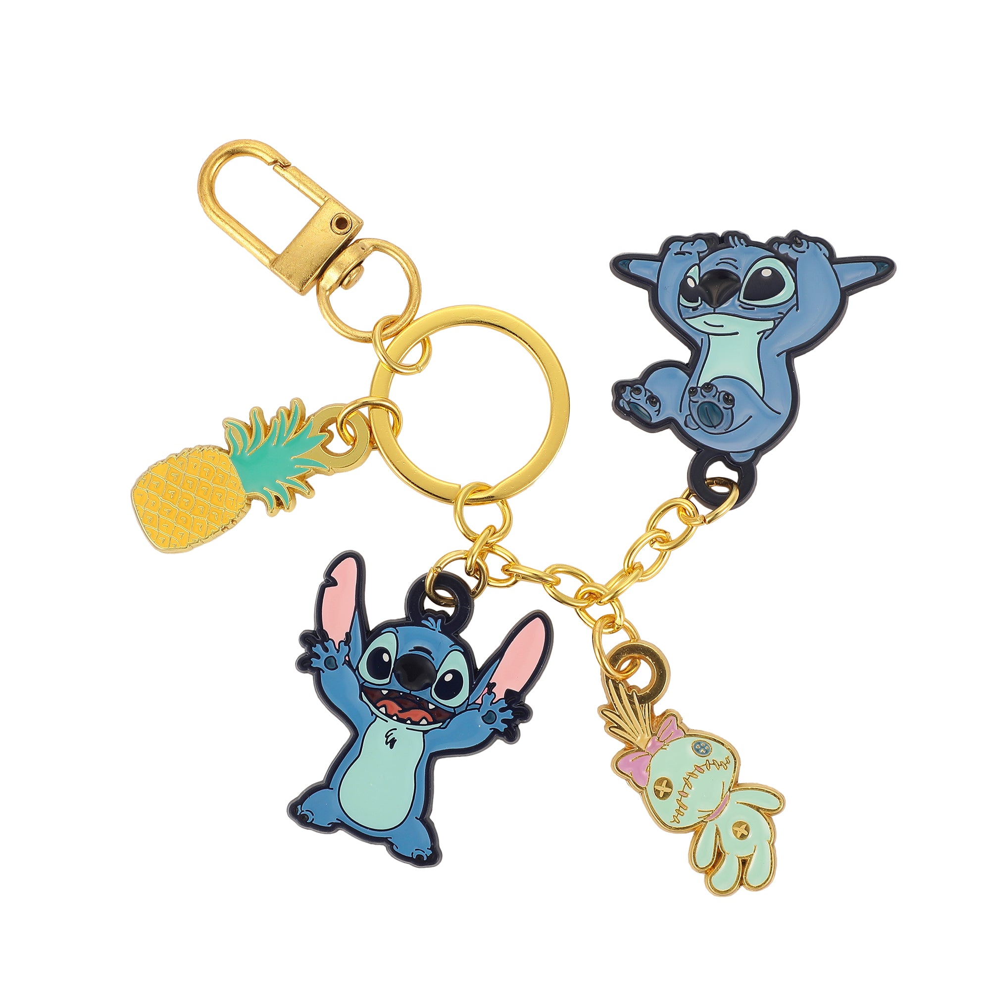 Disney Lilo & Stitch Multi Charm Keychain