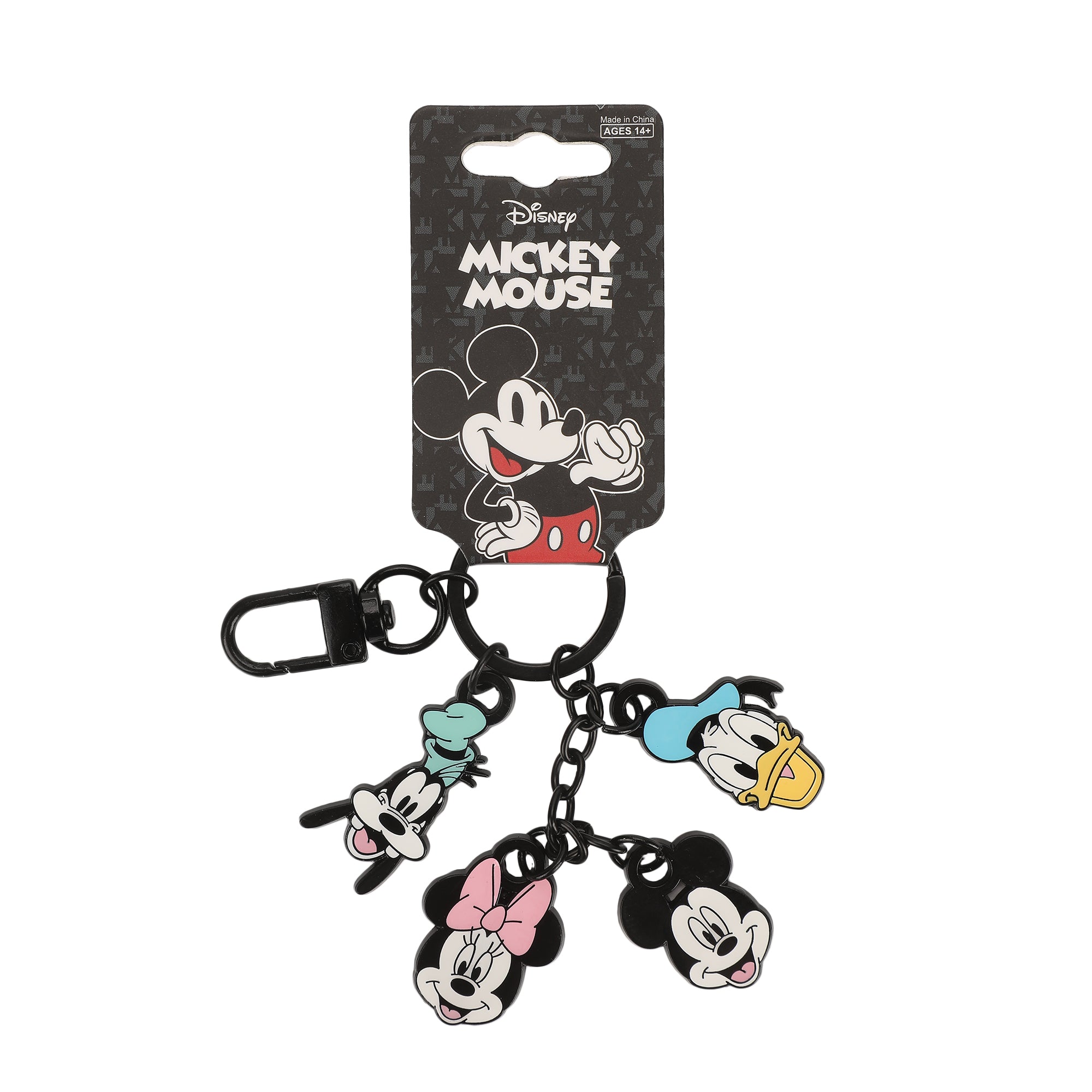 Mickey, Minnie, Donald and Goofy Hard Enamel Charms Keychain