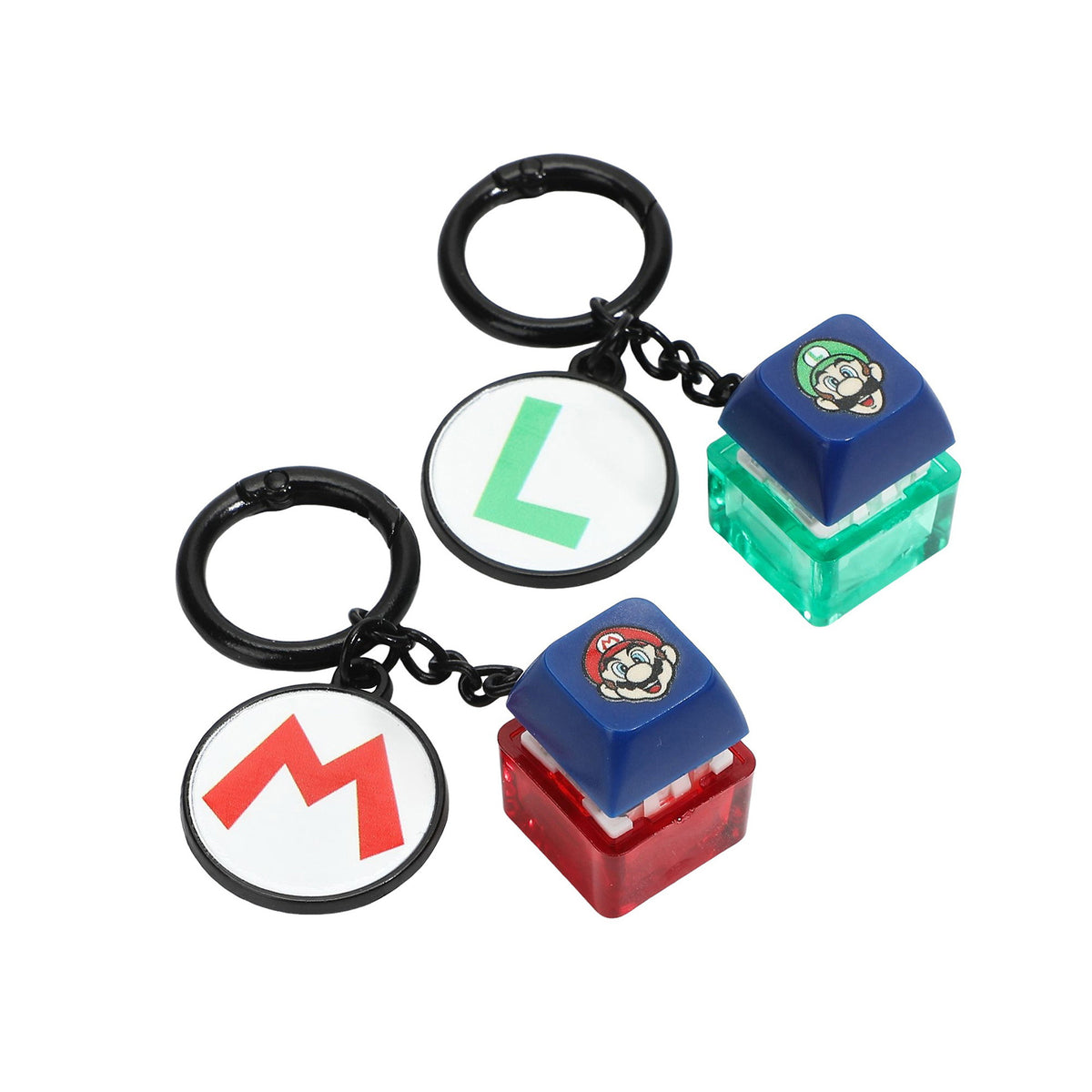 Super Mario Bros Mario And Luigi Key Cap Clicker Keychain