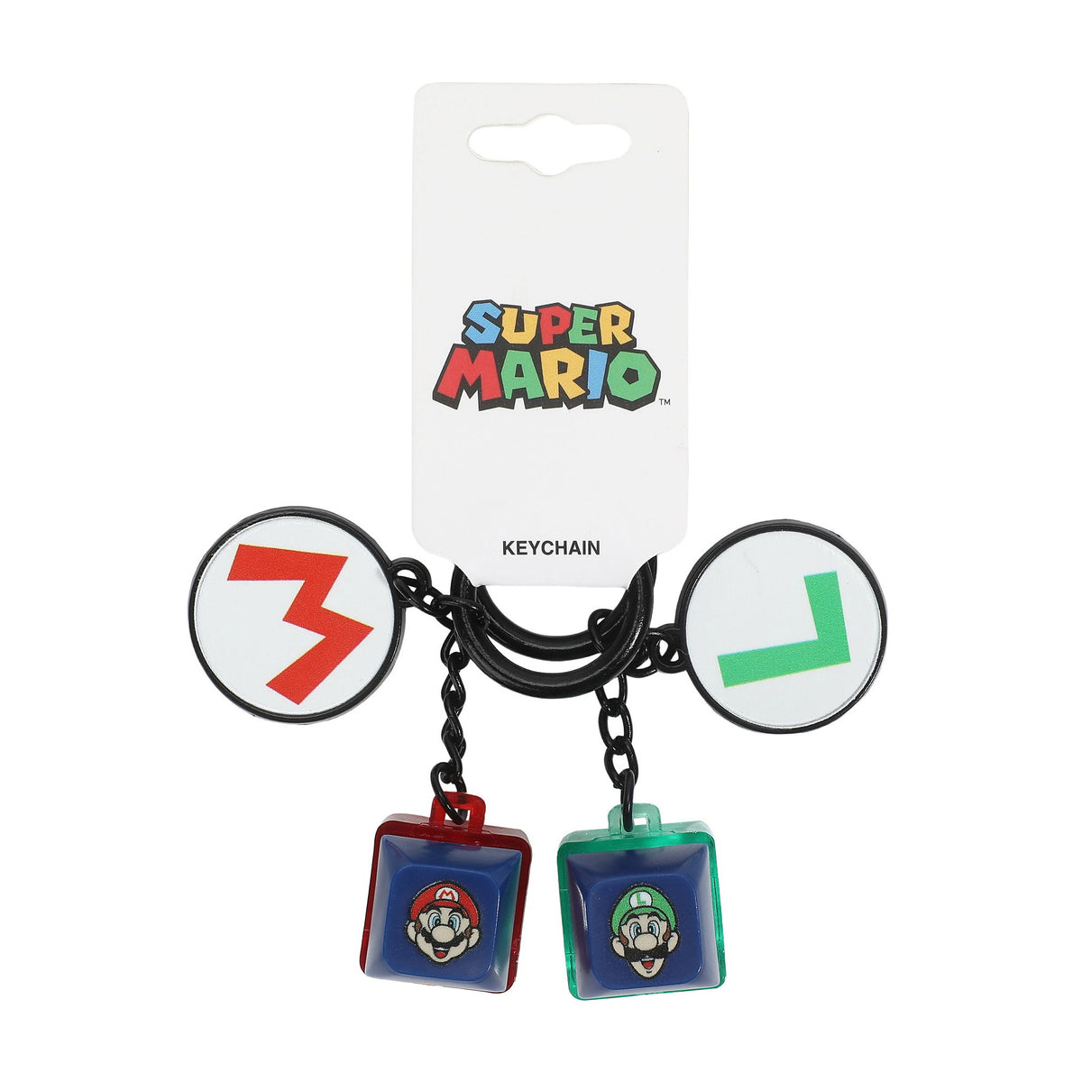 Super Mario Bros Mario And Luigi Key Cap Clicker Keychain