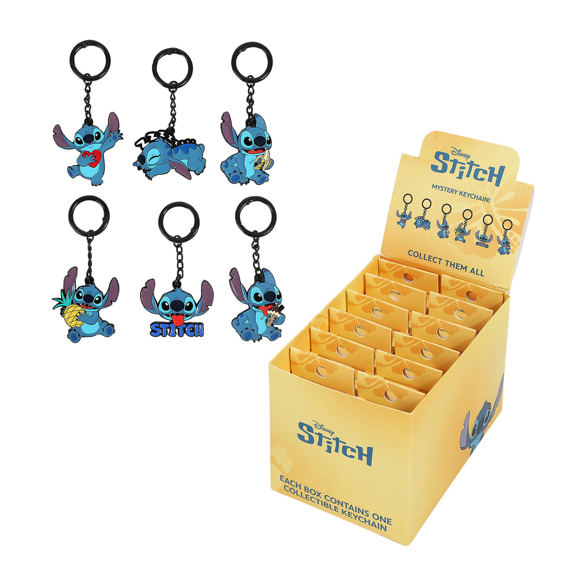 Lilo & Stitch Stitch Hard Enamel Keychain Set of 6