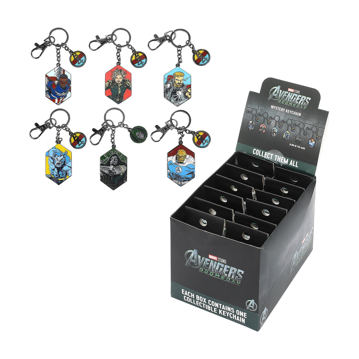 Avengers Doomsday Character Cast Blind Box Keychain Set