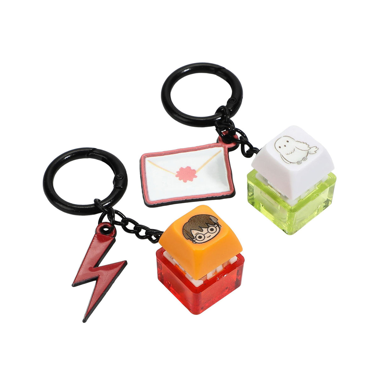 Harry Potter Harry and Hedwig Key Cap Clicker Keychain