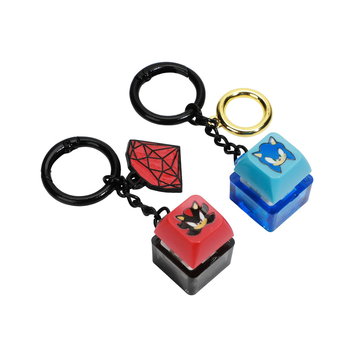 Sonic The Hedgehog Sonic And Shadow Key Cap Clicker Set