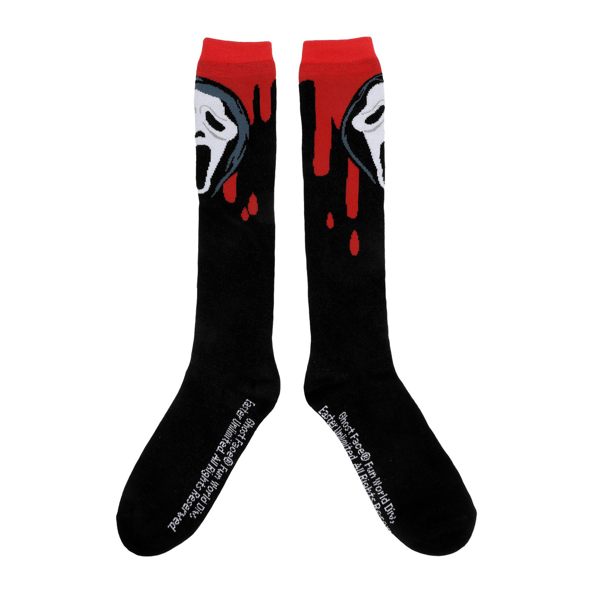 Ghostface Knee High Sock with Glow In The Dark Mask for Women