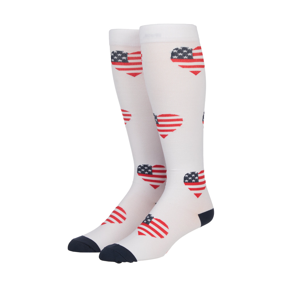 4th of July Americana Flag & Hearts 2-Pack Knee High Socks