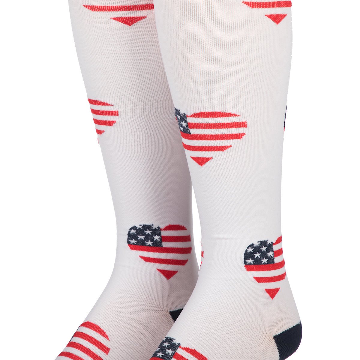4th of July Americana Flag & Hearts 2-Pack Knee High Socks
