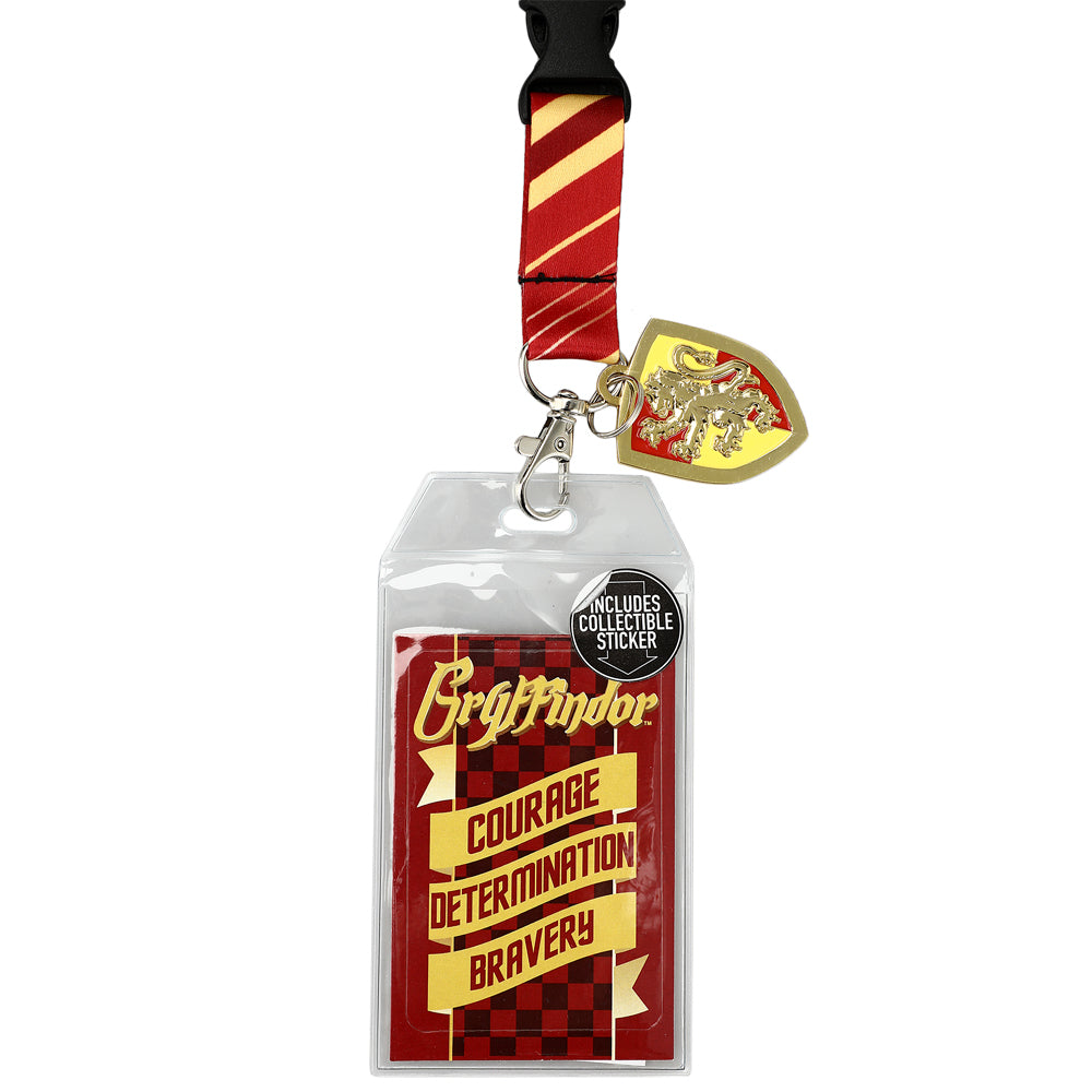Gryffindor Characteristics Tie Inspired Sublimation Print Metal Enamel Charm OSFA