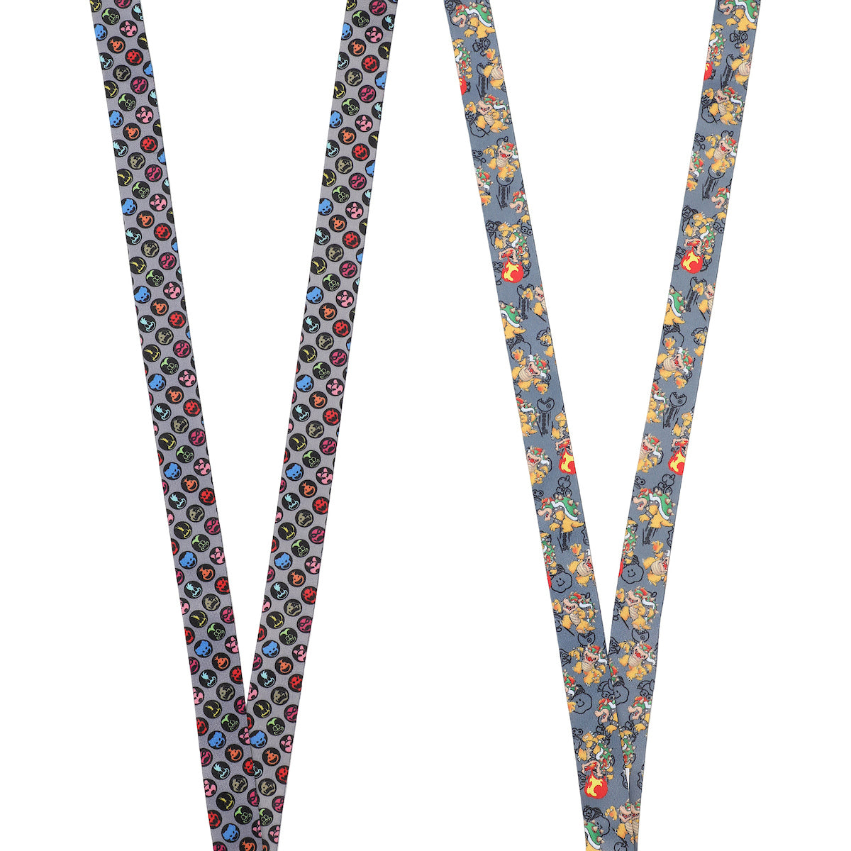 Super Mario Brothers Bowser Lanyard With Metal Charm And ID Sleeve