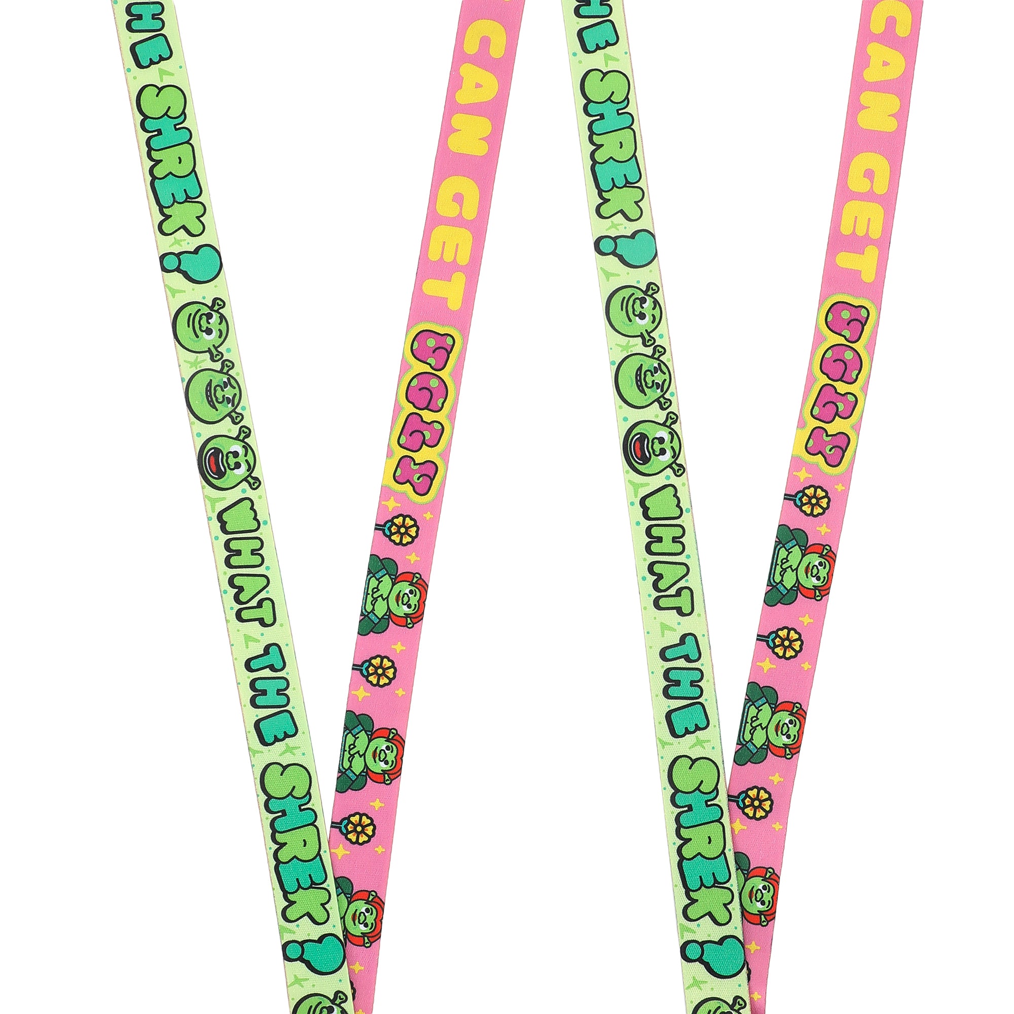 Shrek Franchise Love Can Get Ugly 22-inch Lanyard with Clear ID Sleeve and Rubber Charm