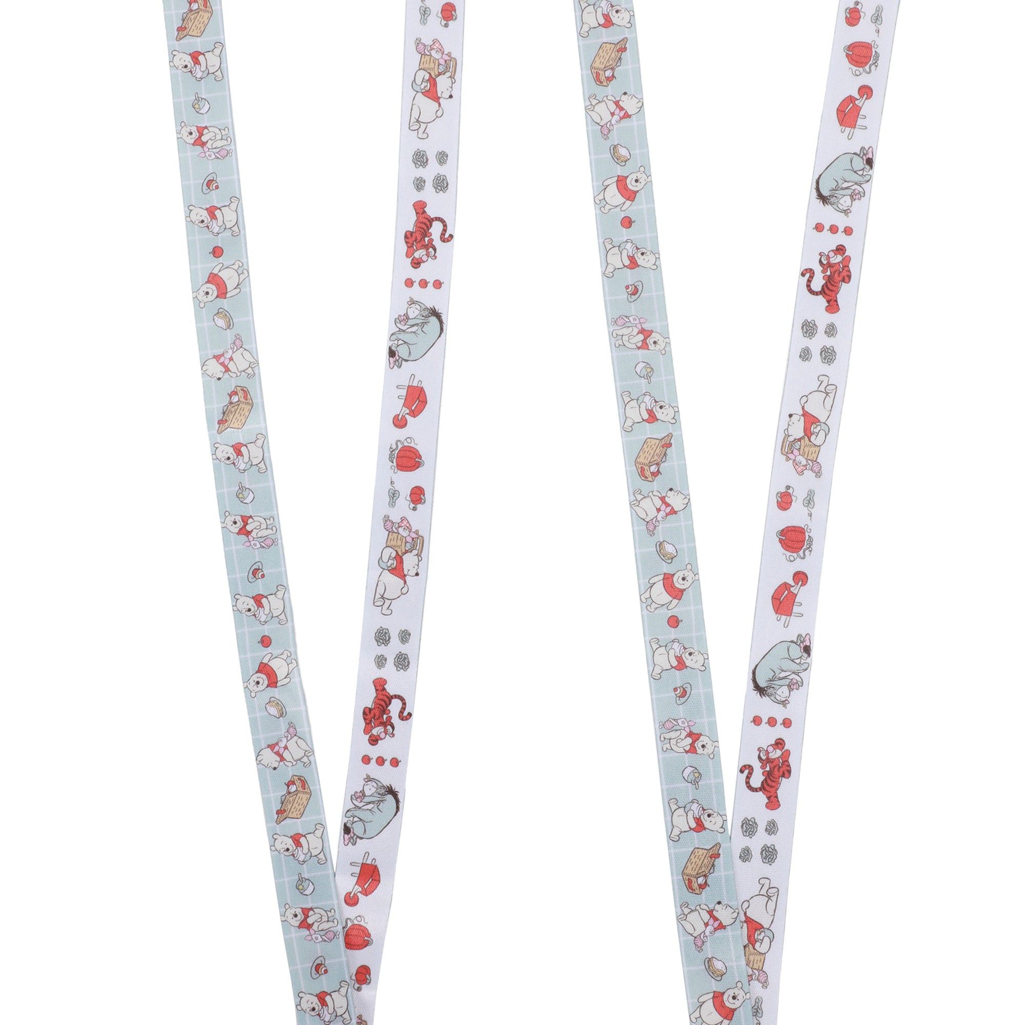 Winnie the Pooh Time For A Little Something 22-inch Lanyard with Clear ID Sleeve and Rubber Charm