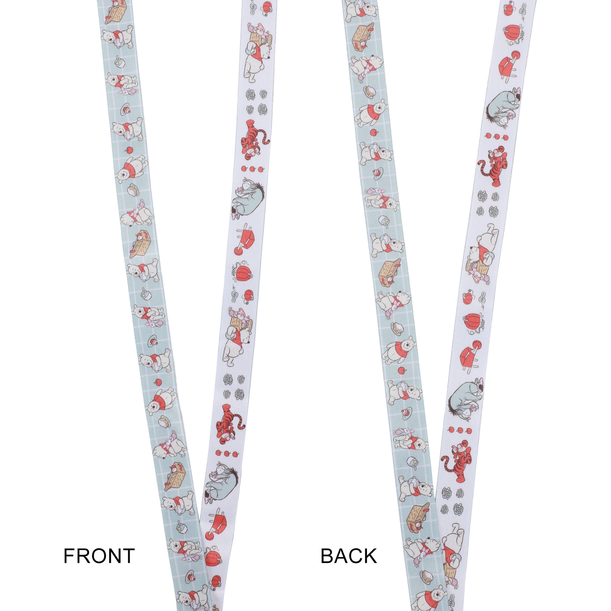 Winnie the Pooh Time For A Little Something 22-inch Lanyard with Clear ID Sleeve and Rubber Charm