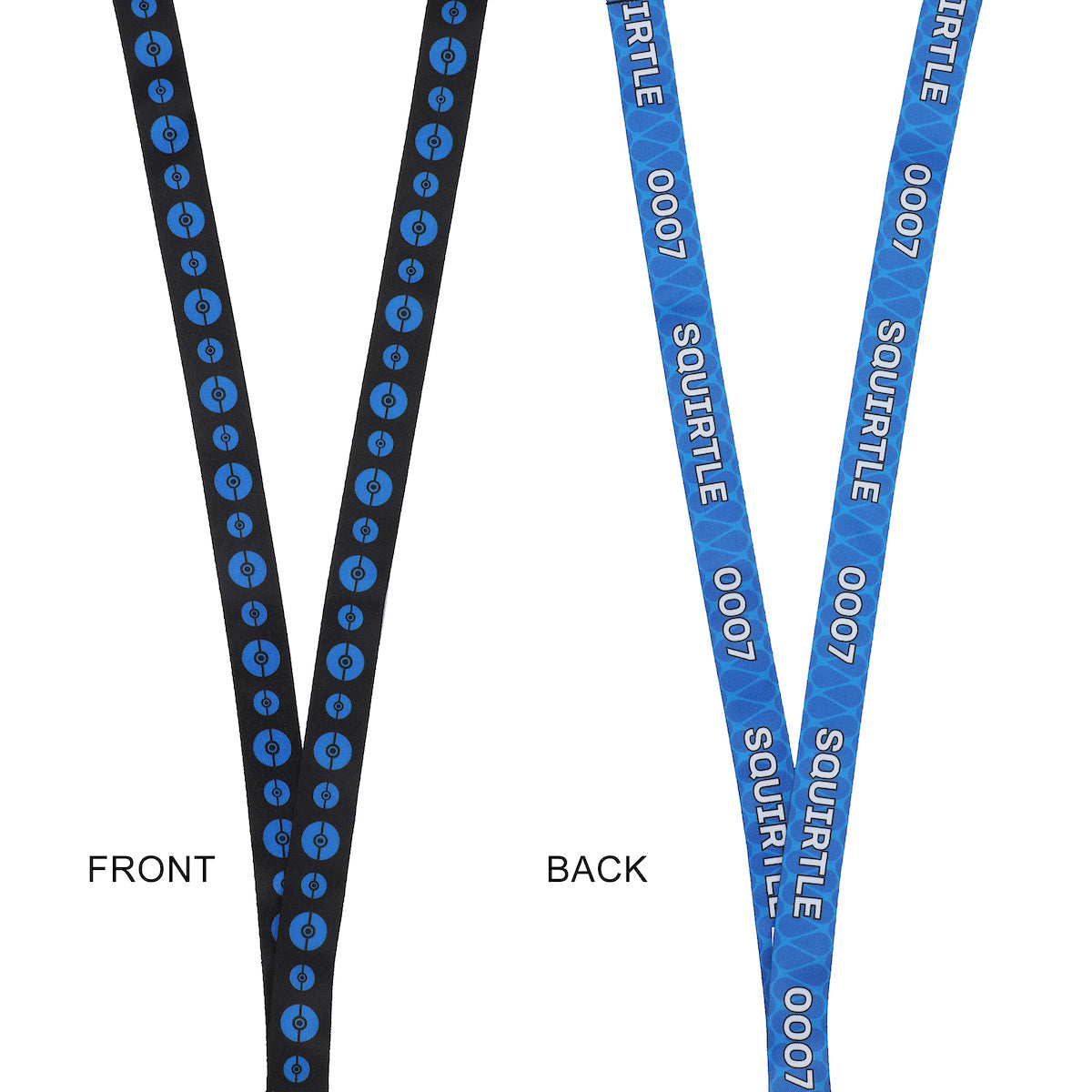 Pokemon Squirtle Blue Kanto Region Lanyard With Rubber Charm And ID Sleeve