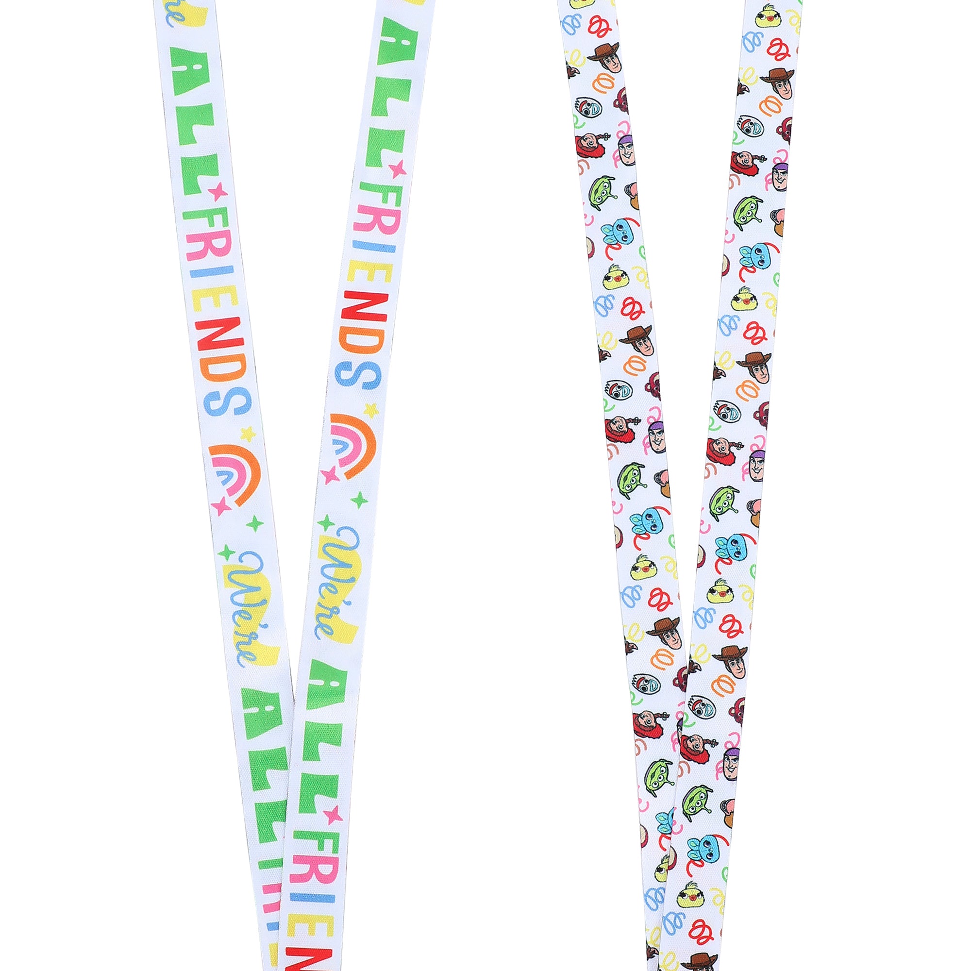 Toy Story We're All Friends 22-inch Lanyard with Clear ID Sleeve and Rubber Charm