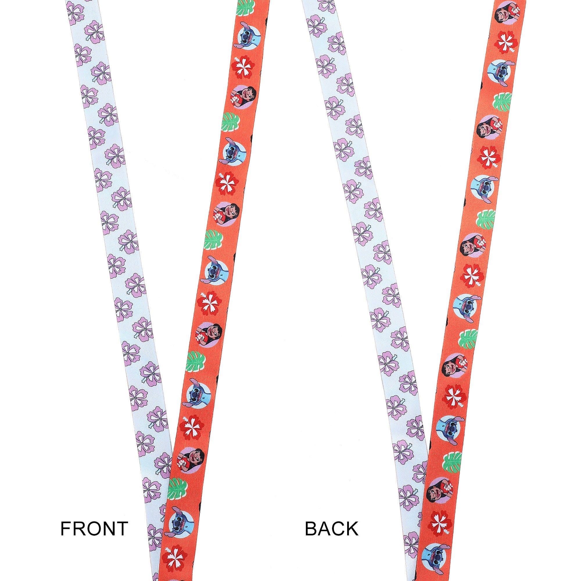 Lilo & Stitch Tropical AOP Lanyard With Hibiscus Charm