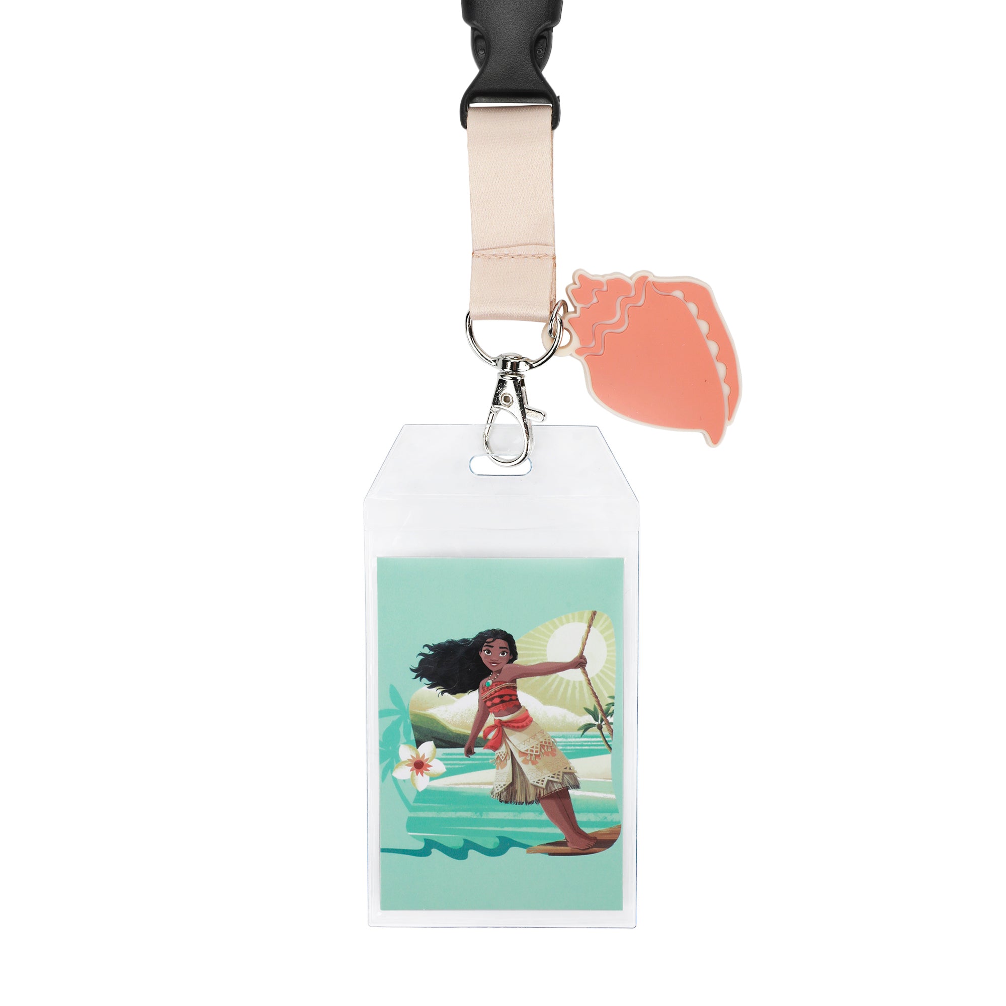 Moana Dress Up 22-inch Lanyard with Clear ID Sleeve and Rubber Charm