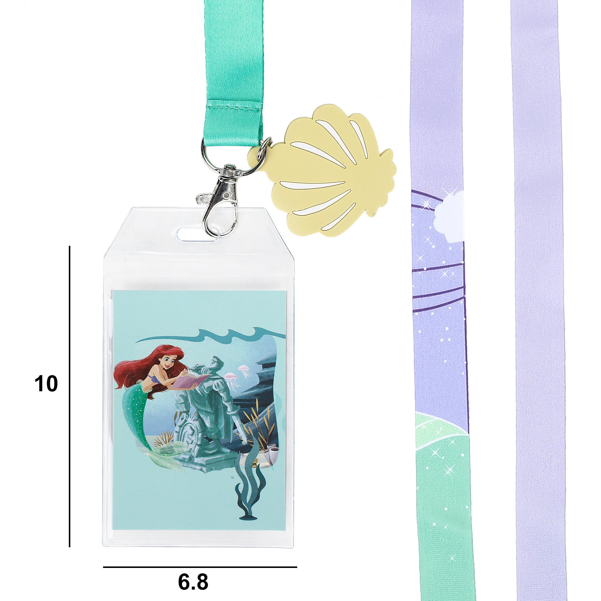 The Little Mermaid Ariel Dress Up Break Away Lanyard With Shell Charm