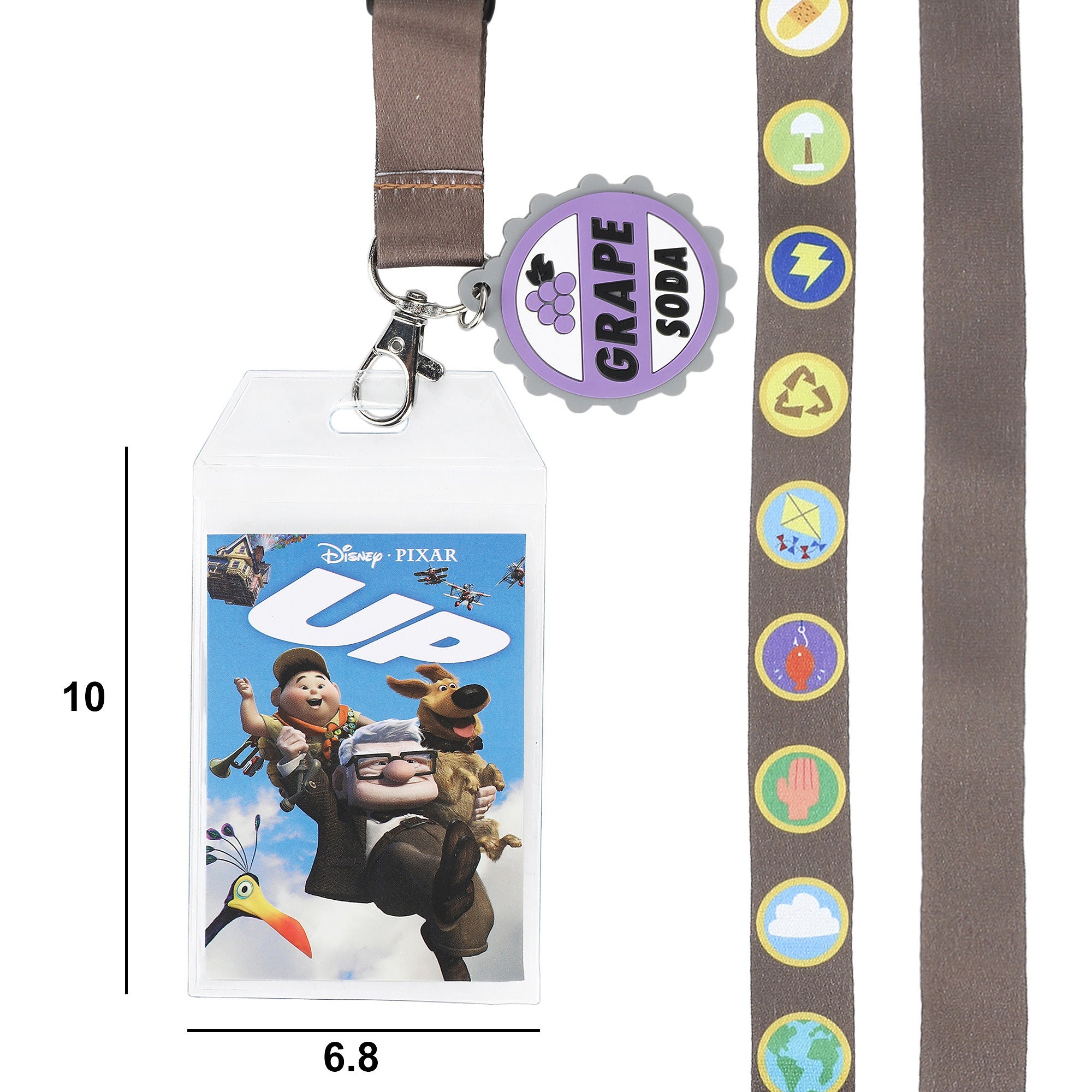 Disney Up Russell Sash Merit Badges Grape Soda Charm Lanyard