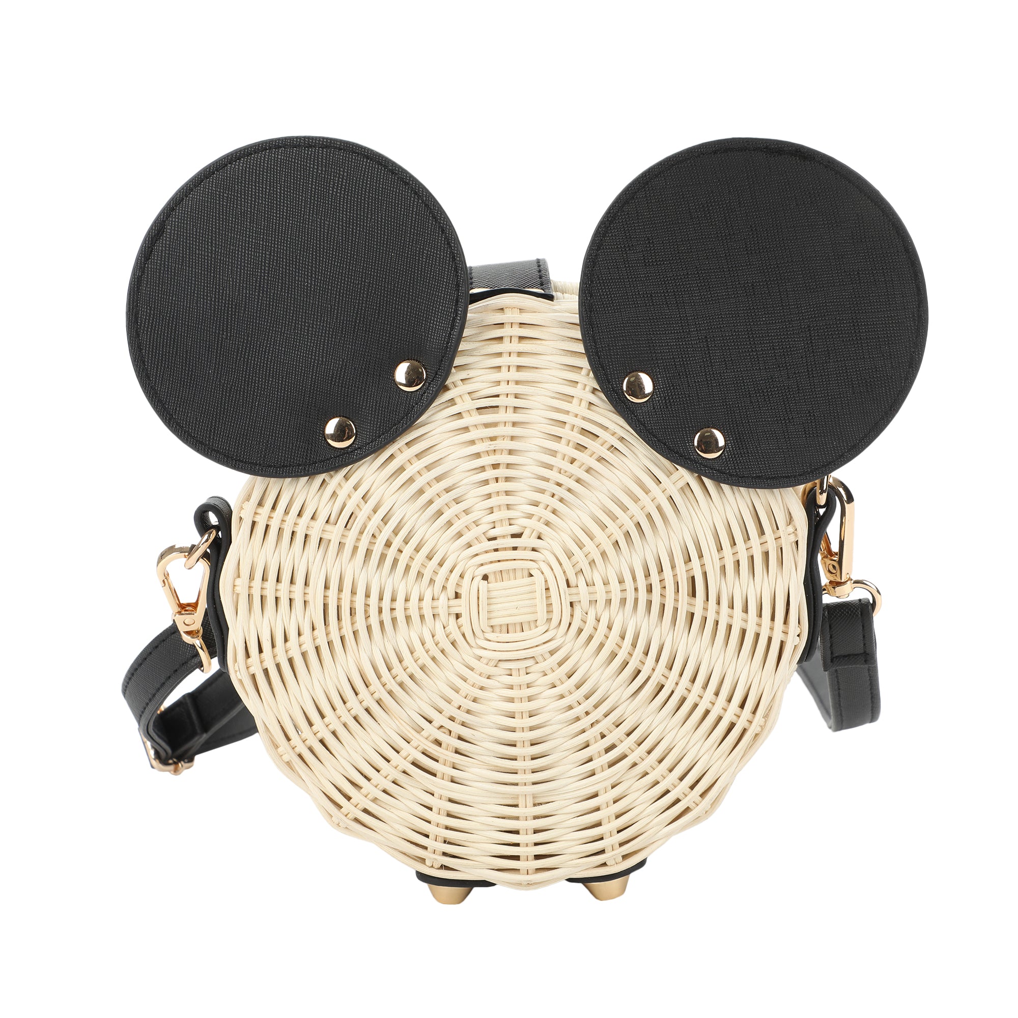 Mickey Mouse Ears Wicker Handbag
