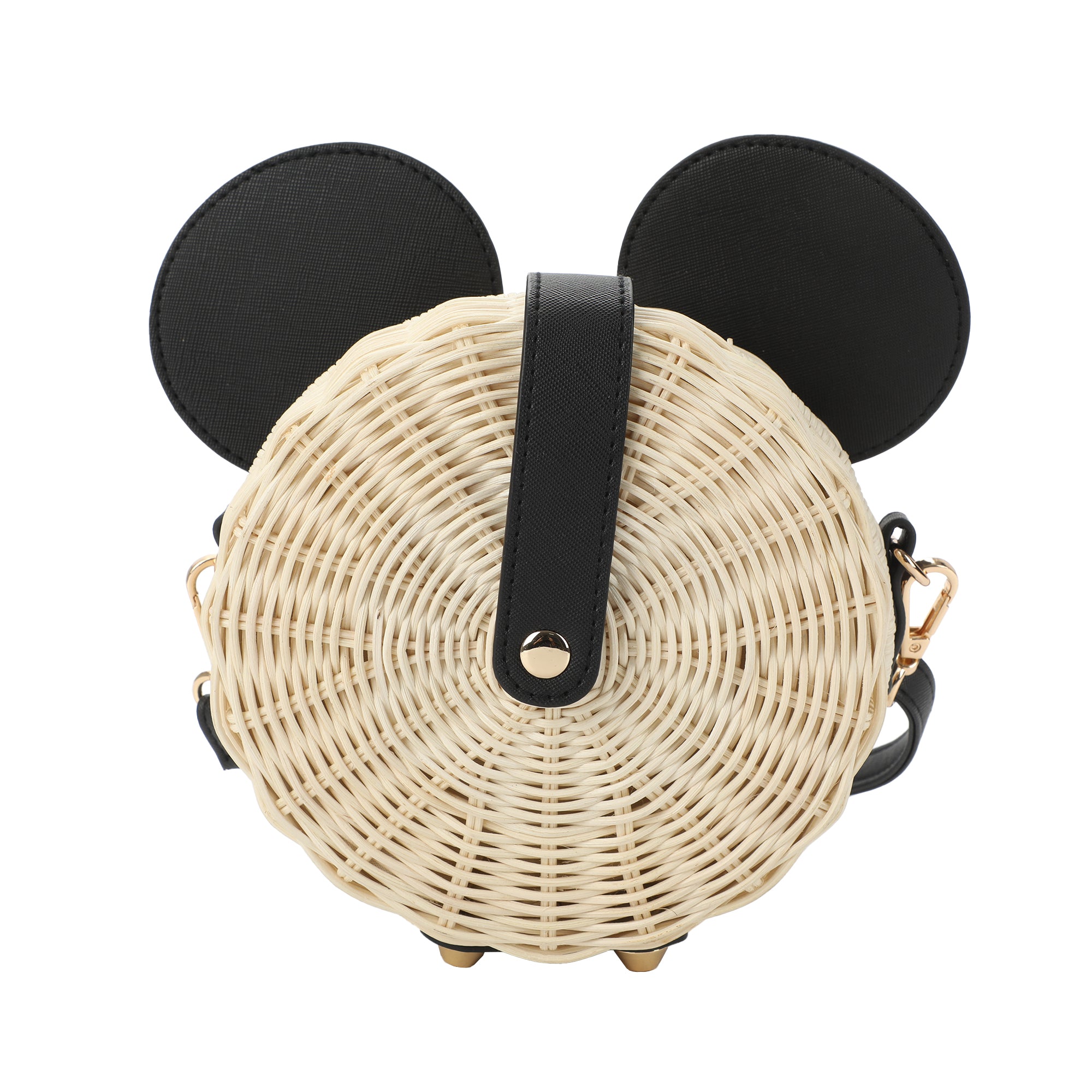 Mickey Mouse Ears Wicker Handbag