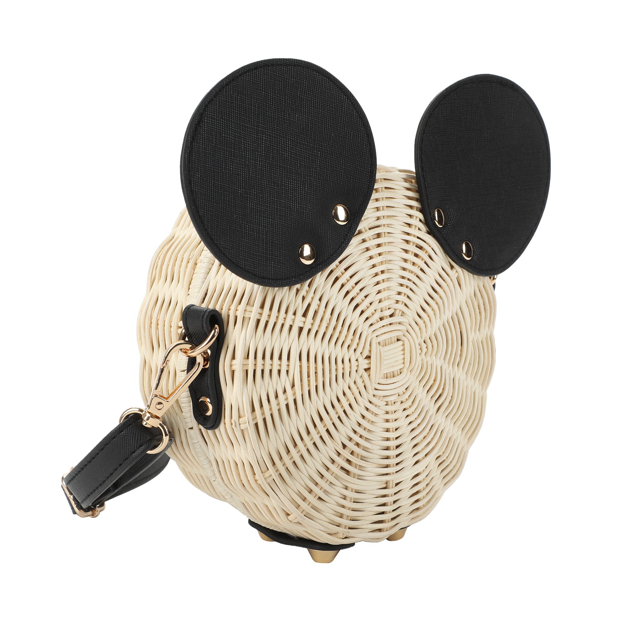 Mickey Mouse Ears Wicker Handbag