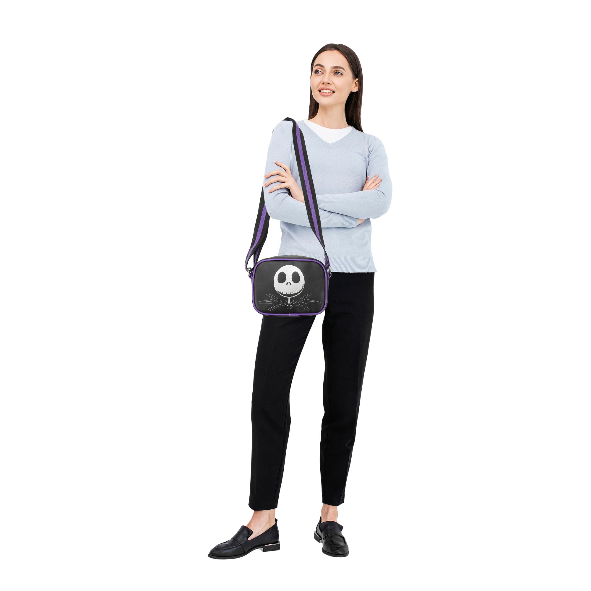 Nightmare Before Christmas Jack Skellington Black 7" Crossbody Bag