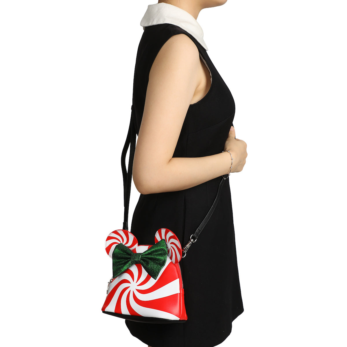Disney Minnie Mouse Peppermint 7.75" Dome Crossbody Bag