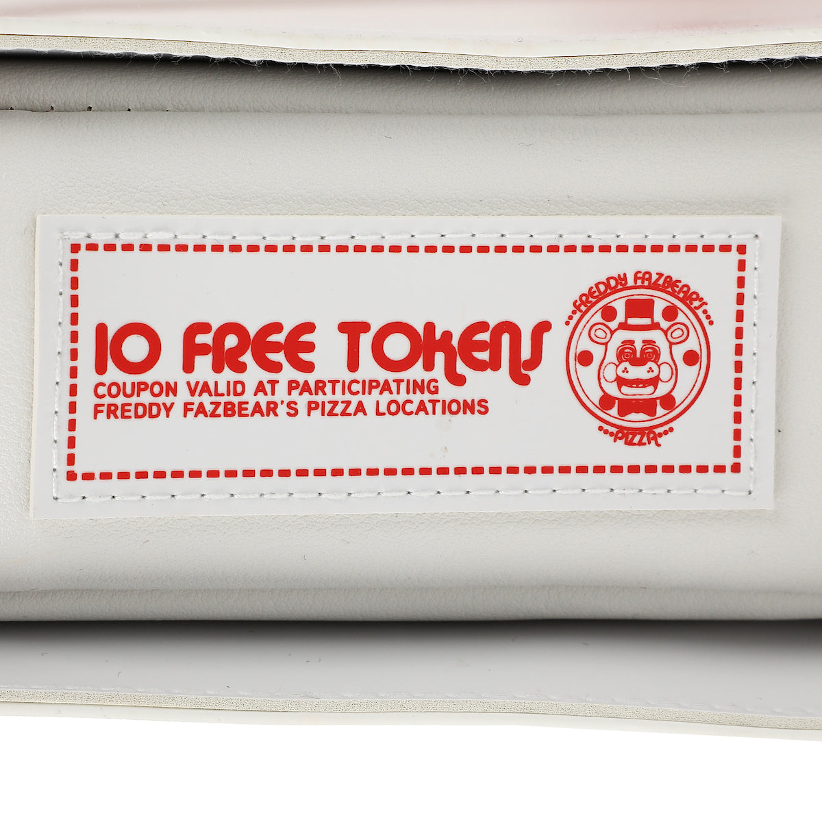 Five Nights At Freddy's Freddy Fazbear's Pizza Box White 12.5" Novelty Crossbody Bag