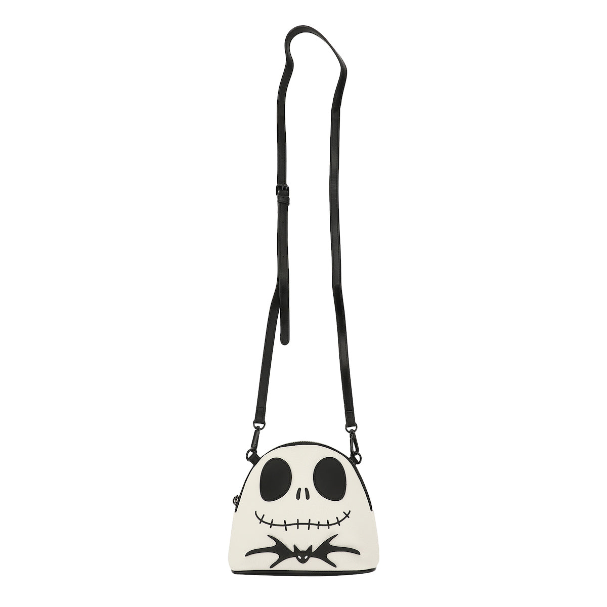 Nightmare Before Christmas Jack Skellington Character Head White 7.75" Dome Crossbody Bag