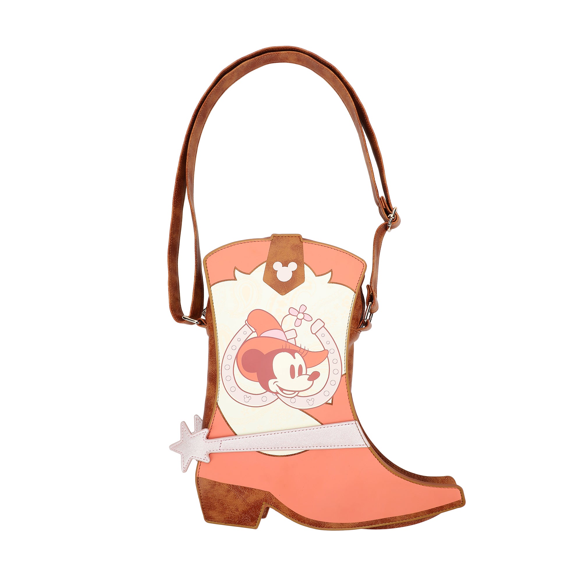 Minnie Mouse Classic Giddyup Cowgirl Boot 11.6" Crossbody Bag